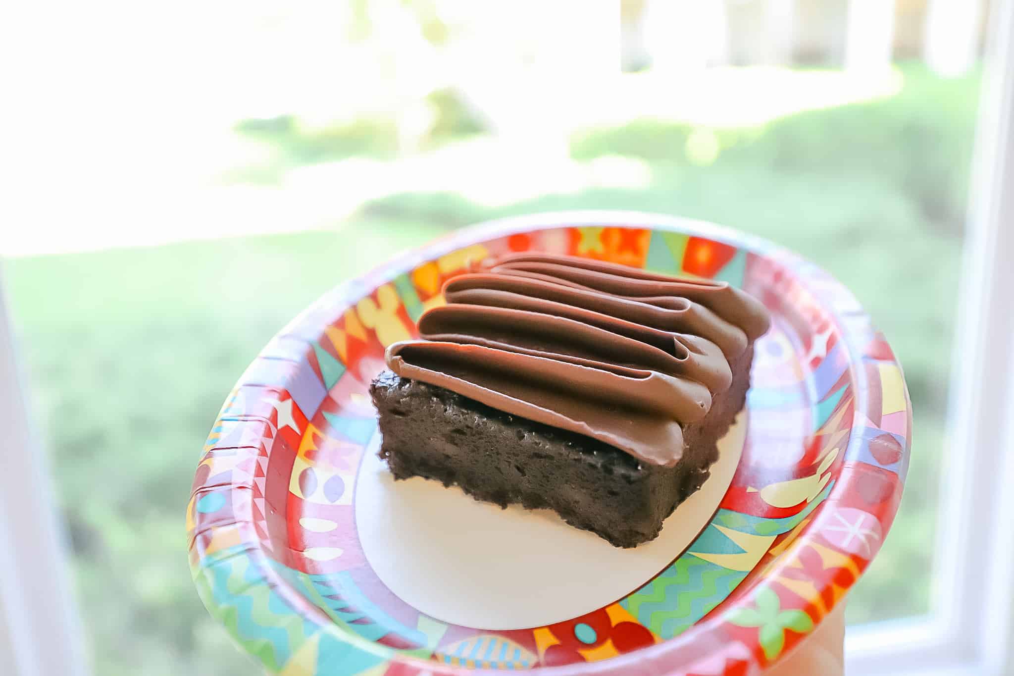 a plant-based chocolate brownie from Beach Club Marketplace