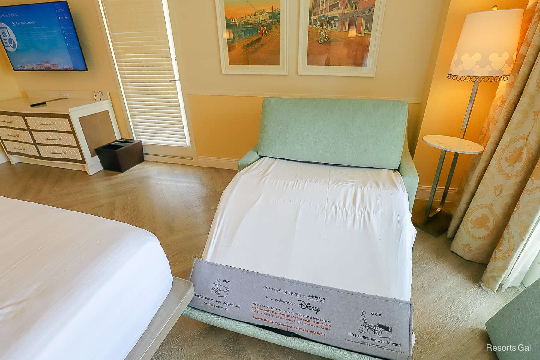 an oversized chair that pulls out to become a 5th sleeper