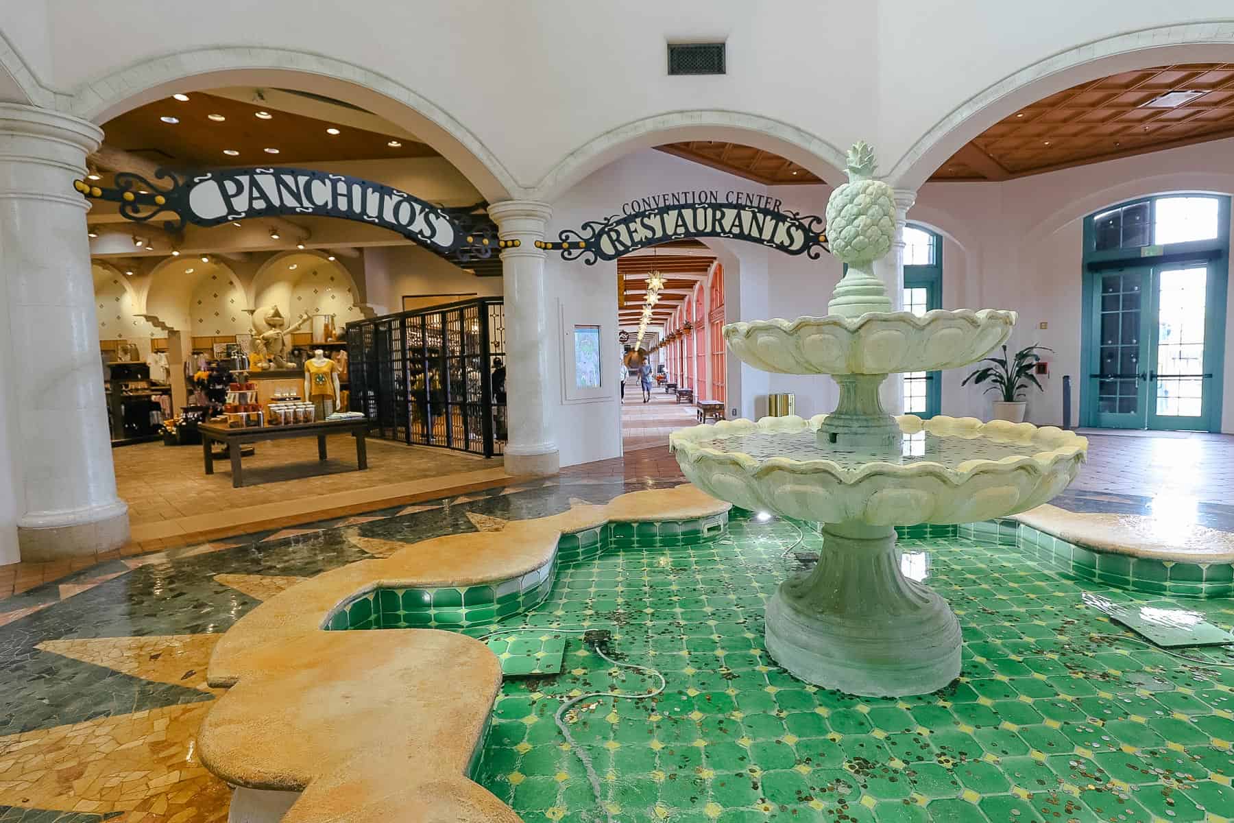 fountain inside the entrance of Coronado Springs Resort 