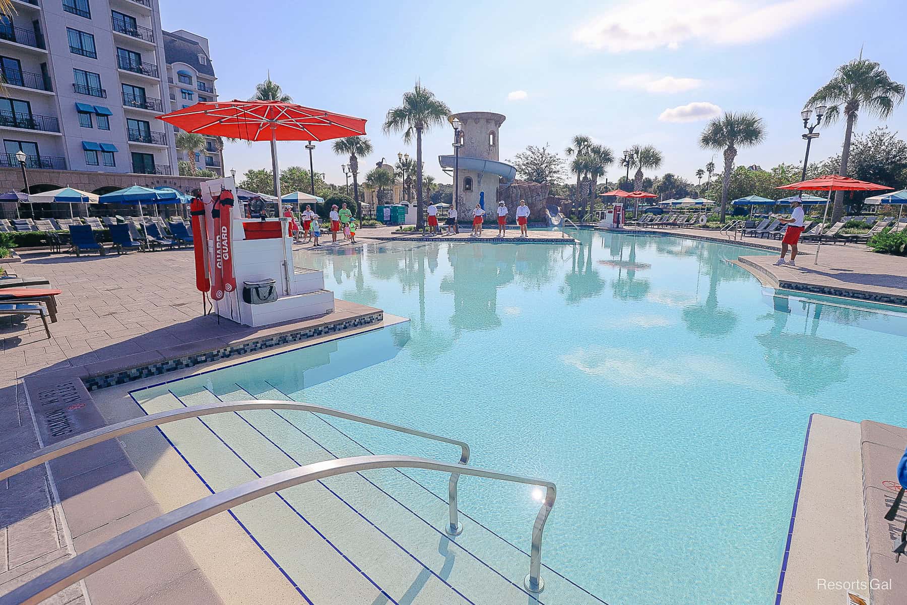 guests participating in the Regatta Race to open the pool at Disney's Riviera