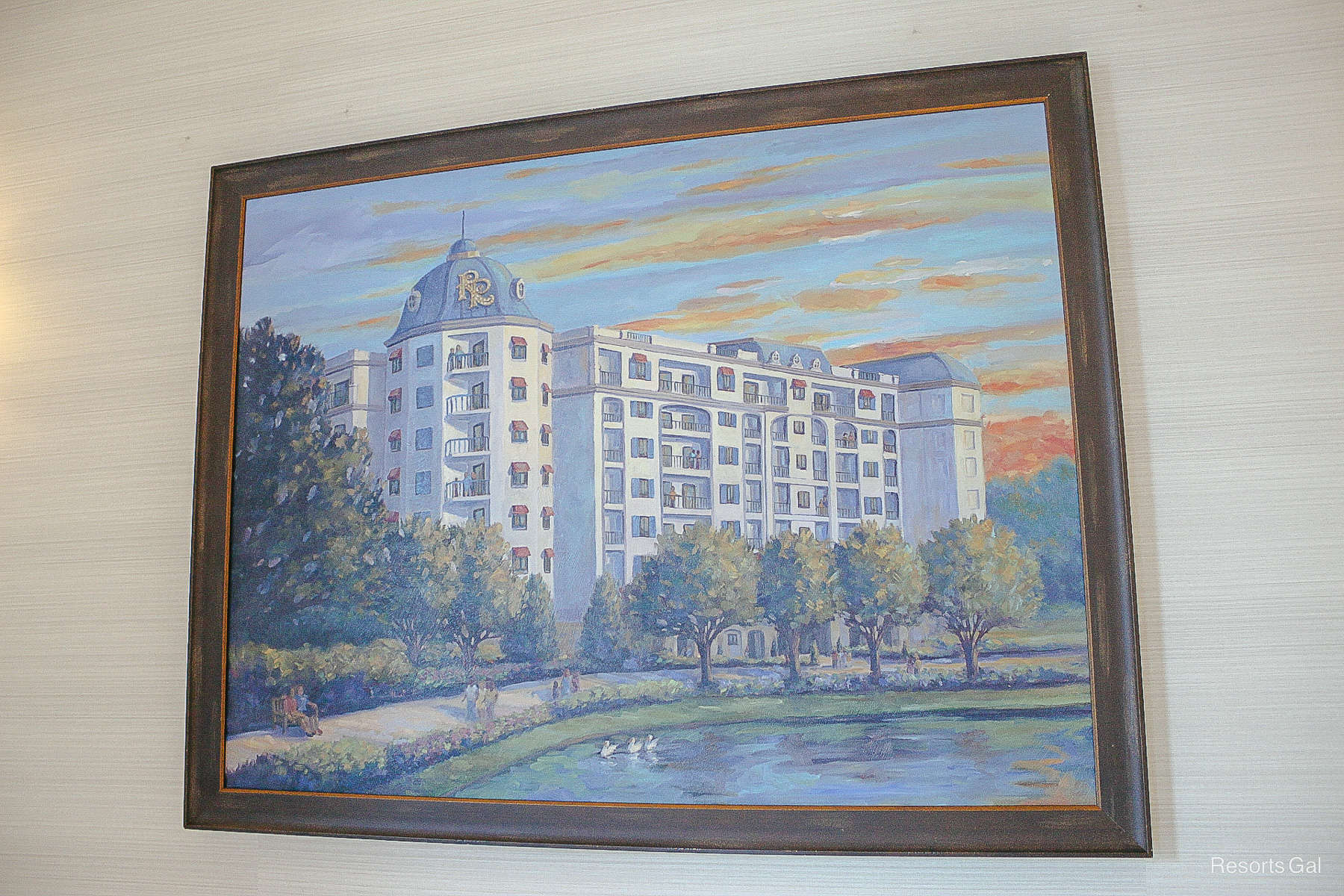 a piece of artwork that features Disney's Riviera Resort 