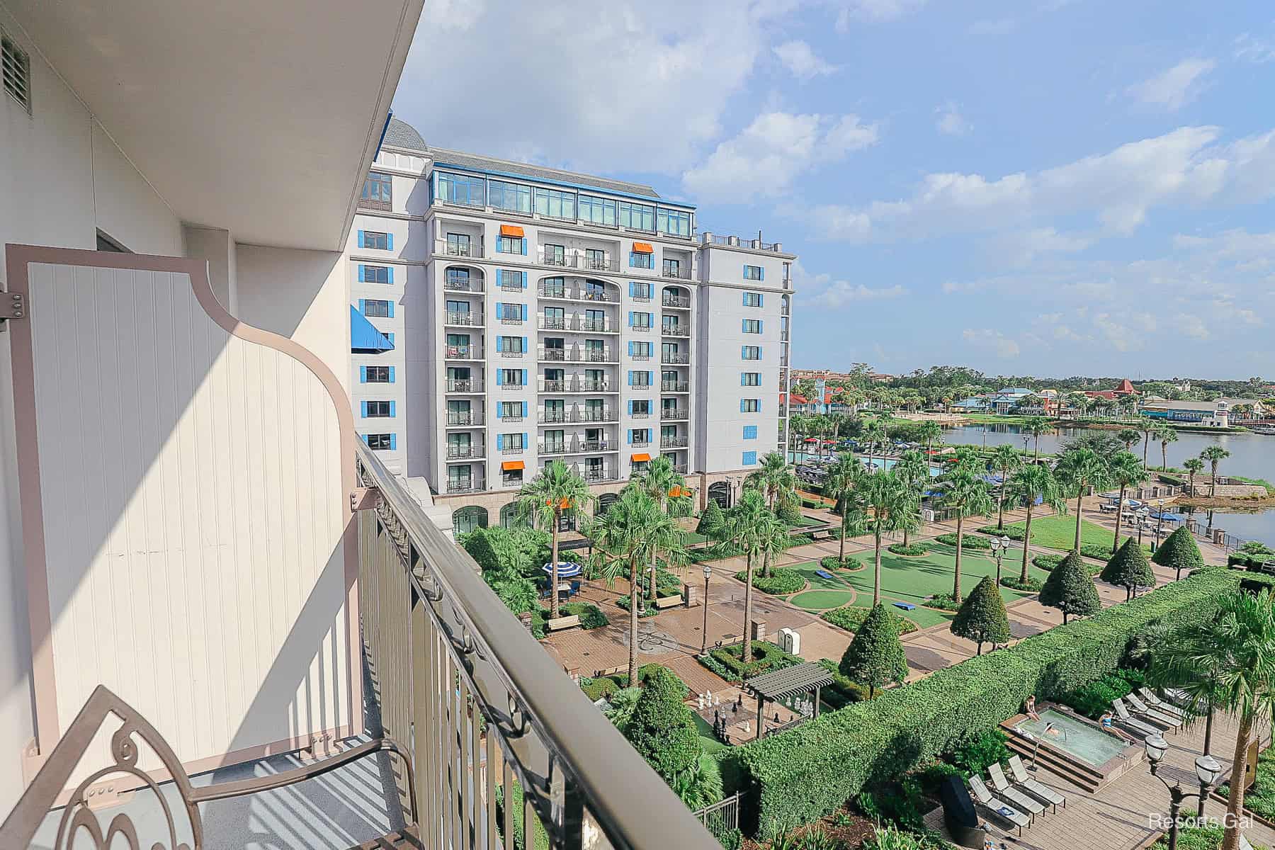 view to the left of our preferred view room at Disney's Riviera