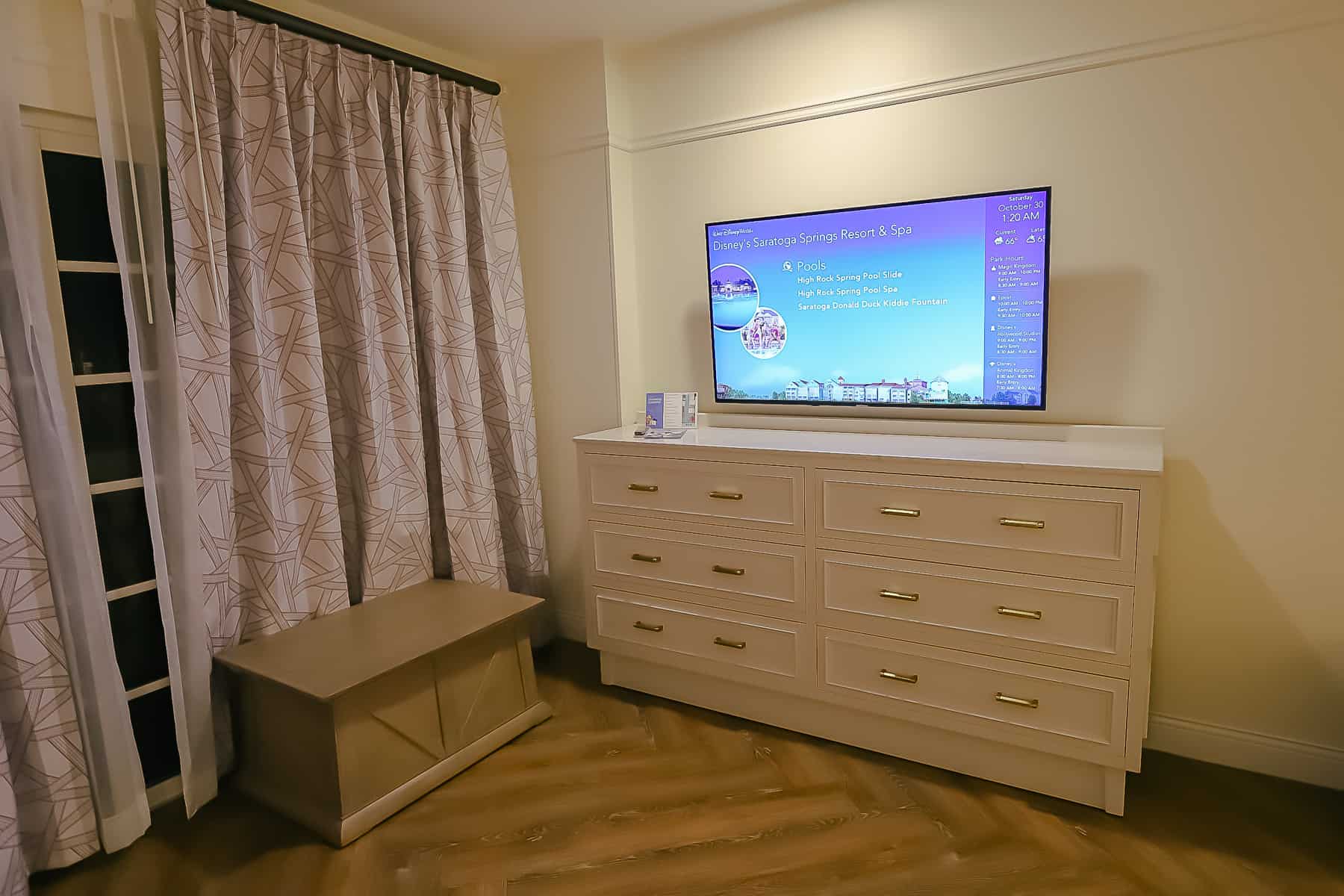 dresser and flat screen television 