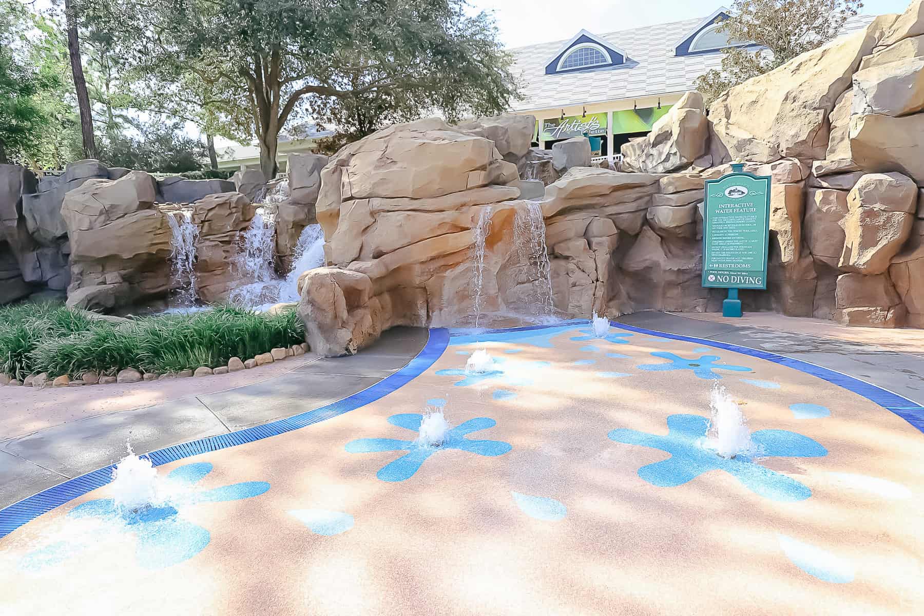 children's splash pad at The High Rock Springs Pool at Saratoga Springs 