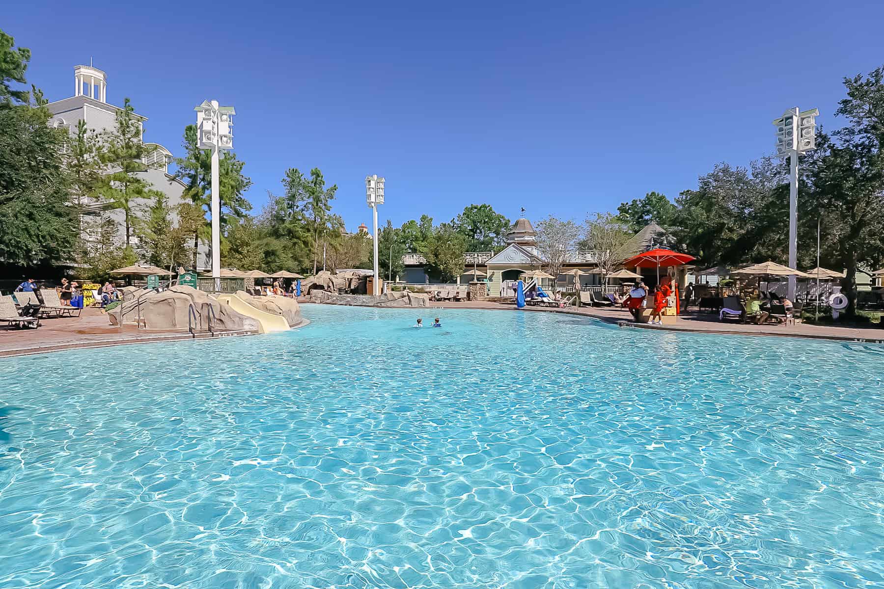 Water slide for smaller children at Saratoga Springs. 