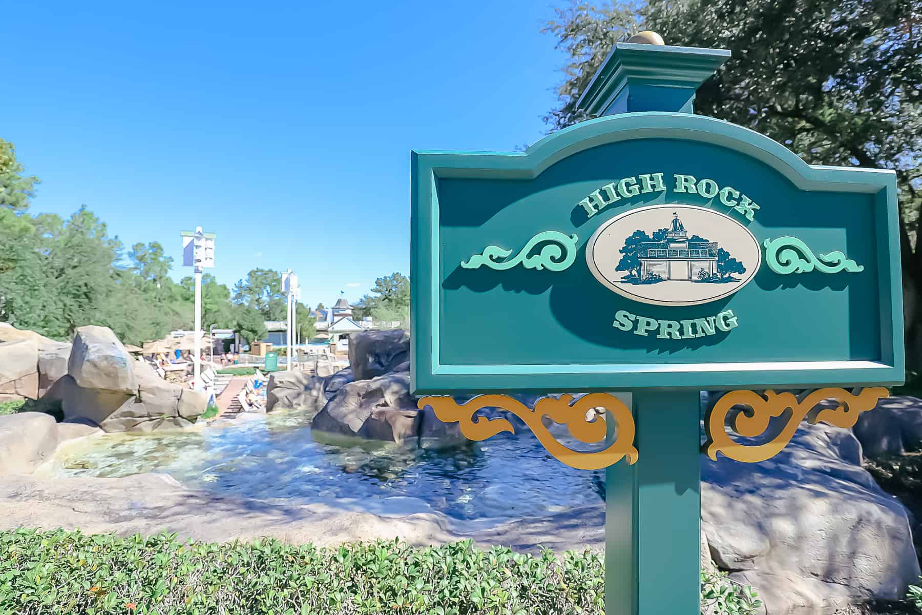 The High Rock Spring Pool is near the Carriage House at Saratoga Springs. 