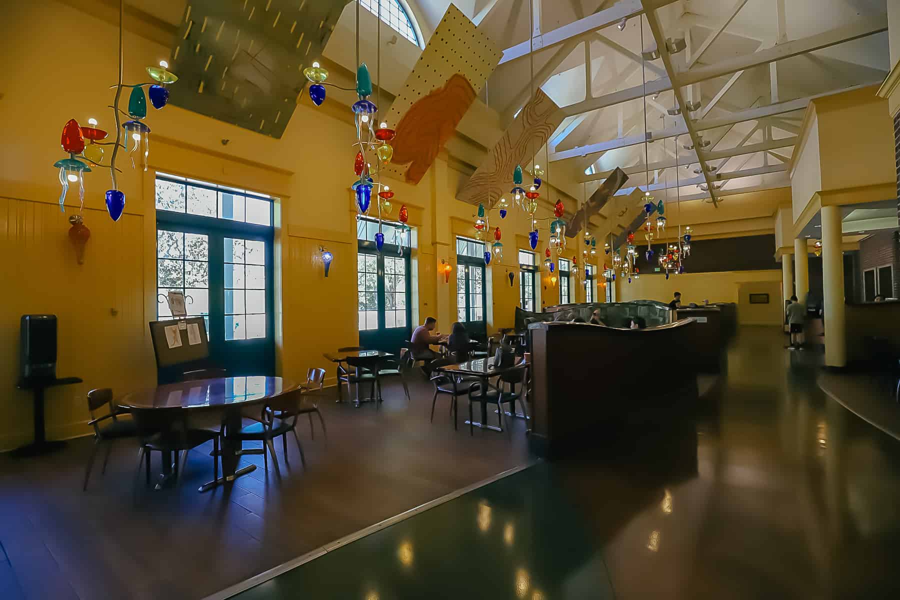 dining area inside The Artist's Palette 