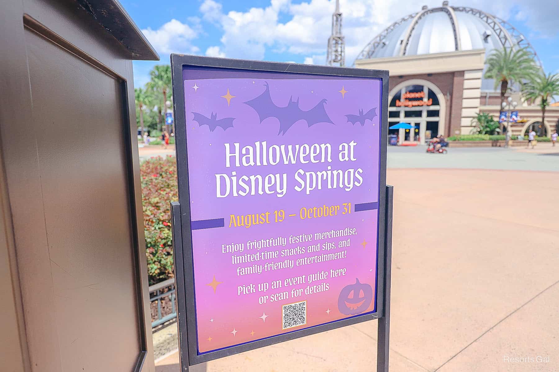 signage for Halloween at Disney Springs