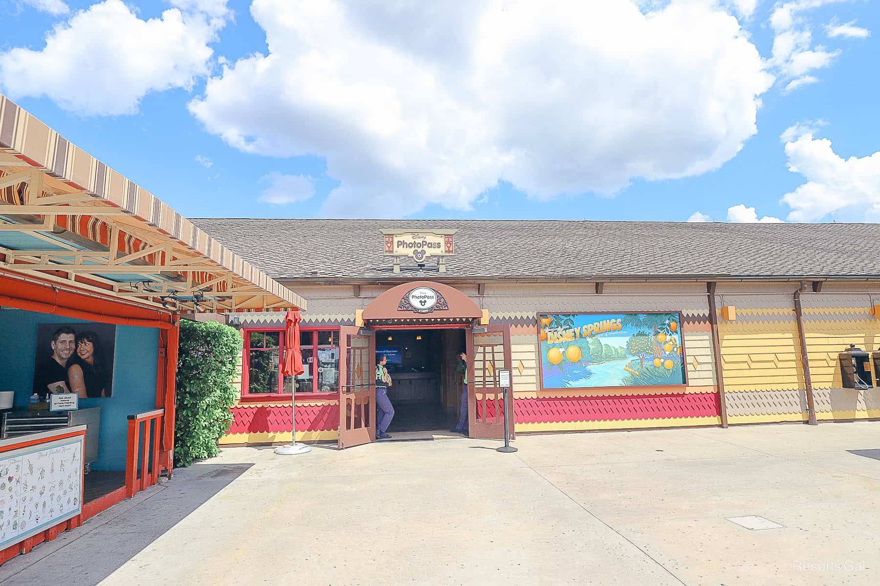 shows the location of the PhotoPass Studio at Disney Springs
