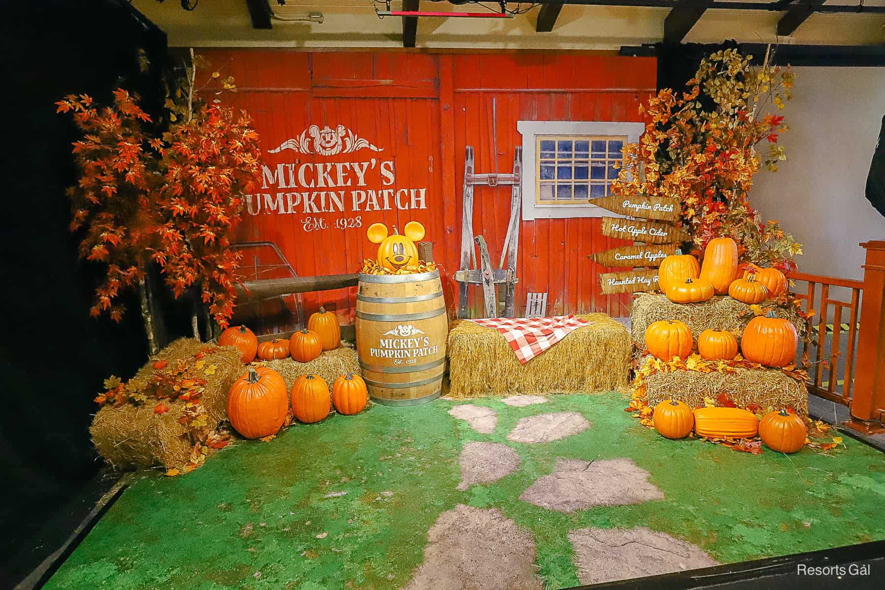 Mickey’s Pumpkin Patch Backdrop Takes Over Disney Springs PhotoPass Studio