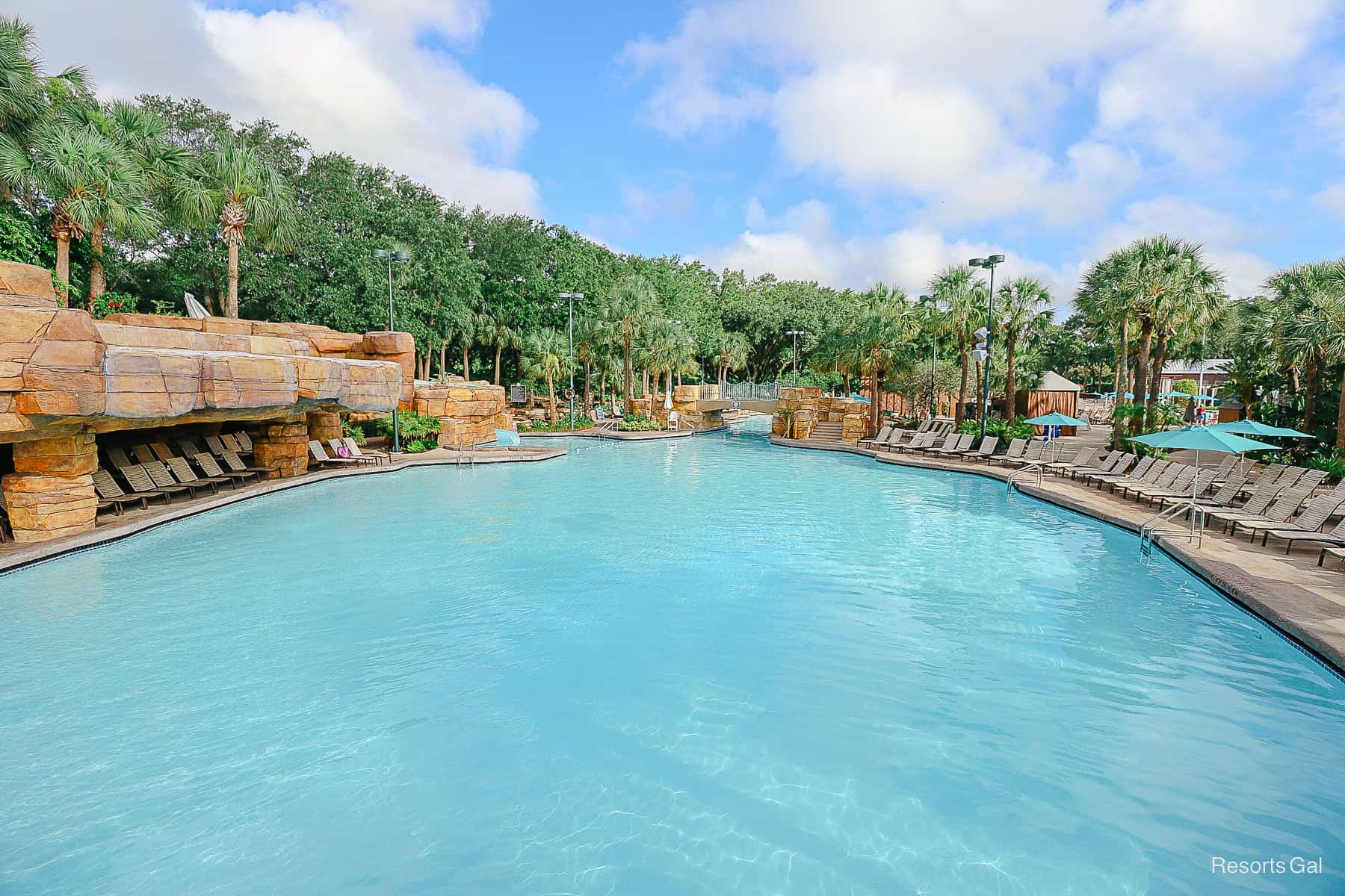 the Grotto Pool with the waterfall turned on