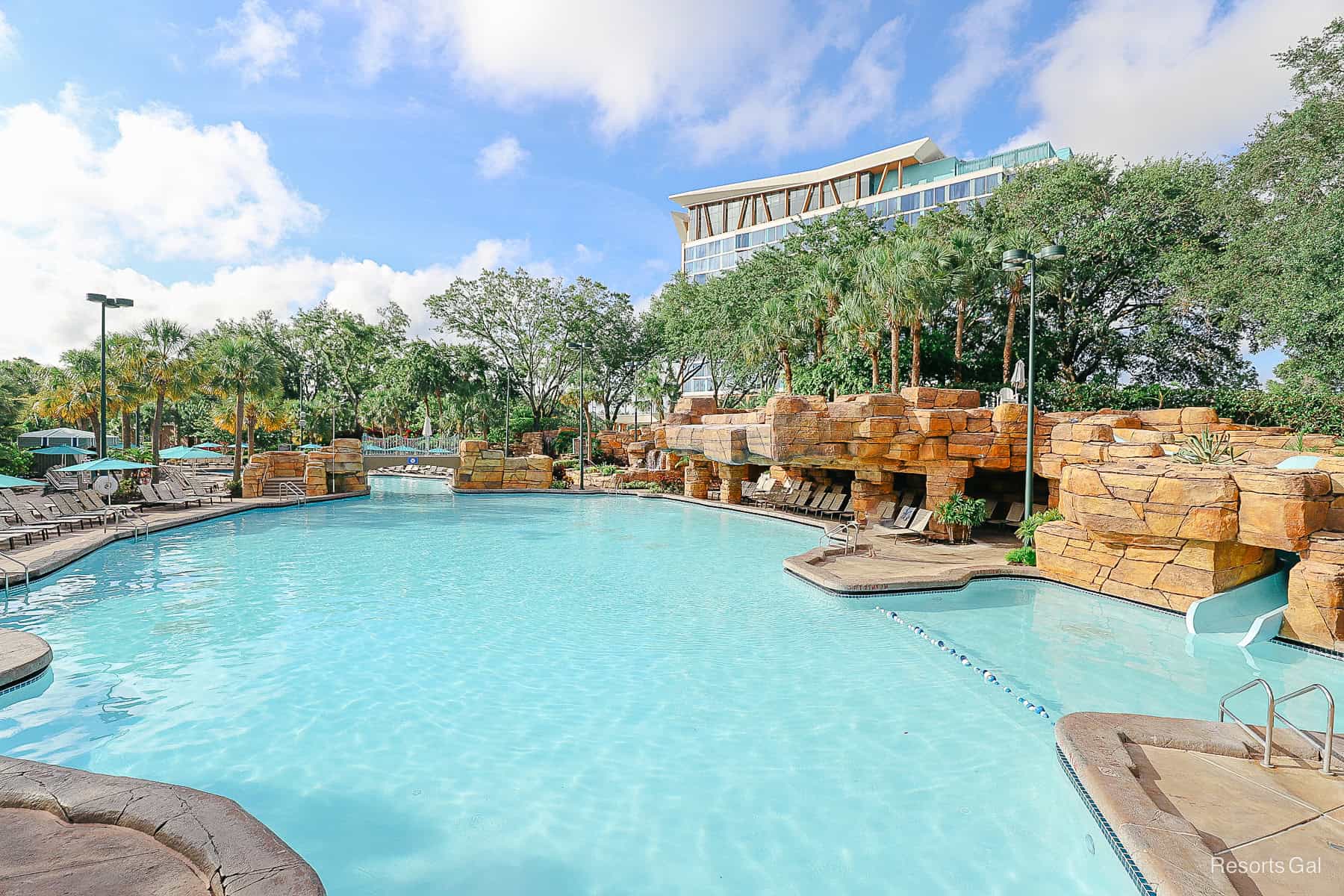 the Grotto Pool area at the Swan