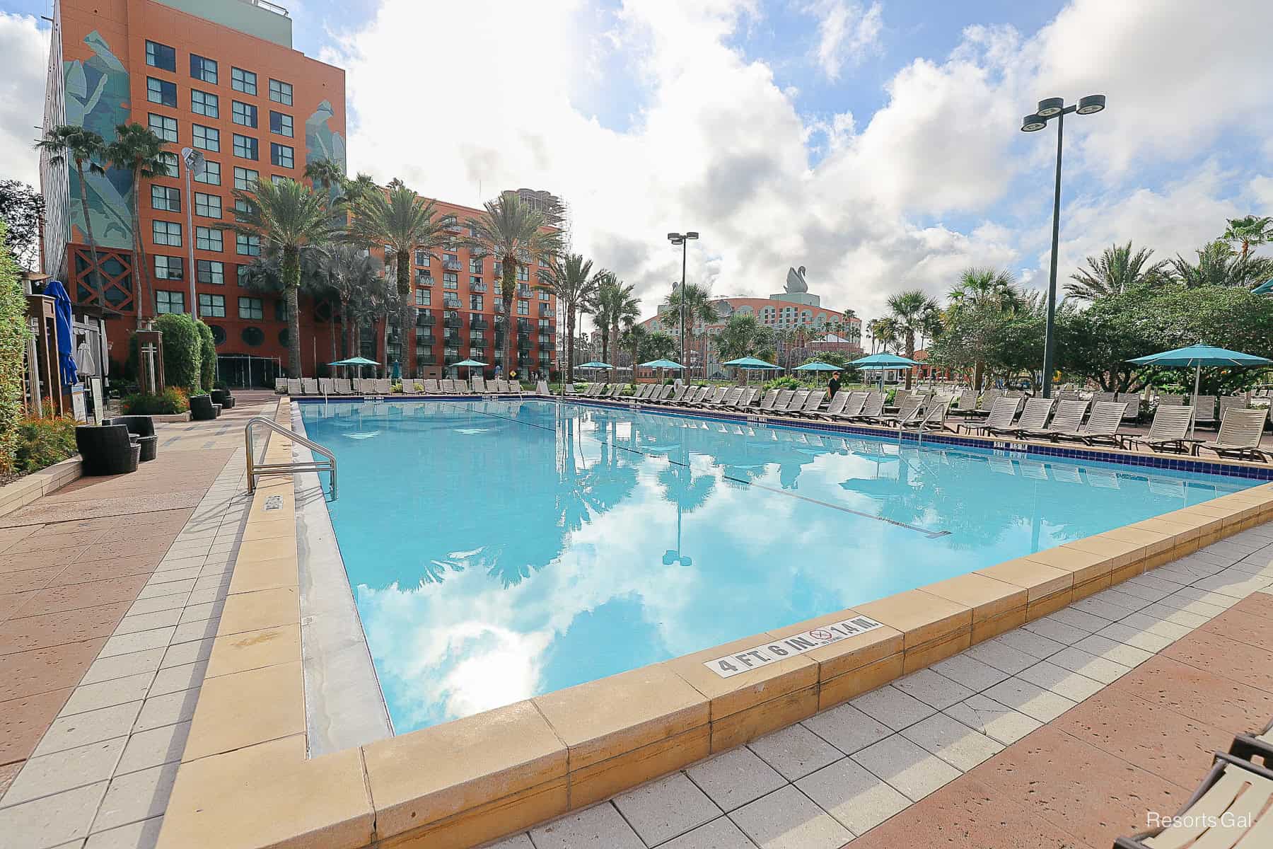 the lap pool at the Dolphin Hotel 