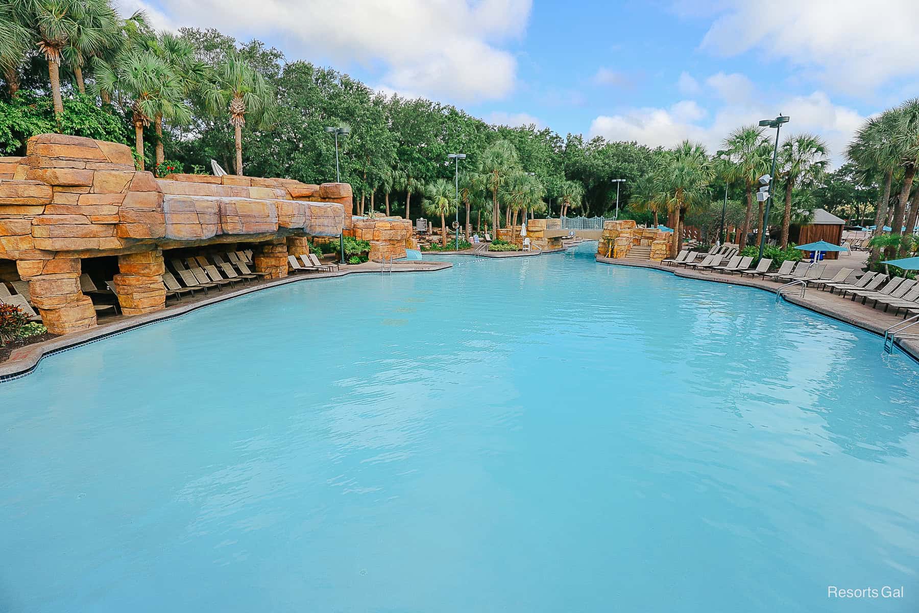 a view of the Grotto pool with the waterfall turned off 