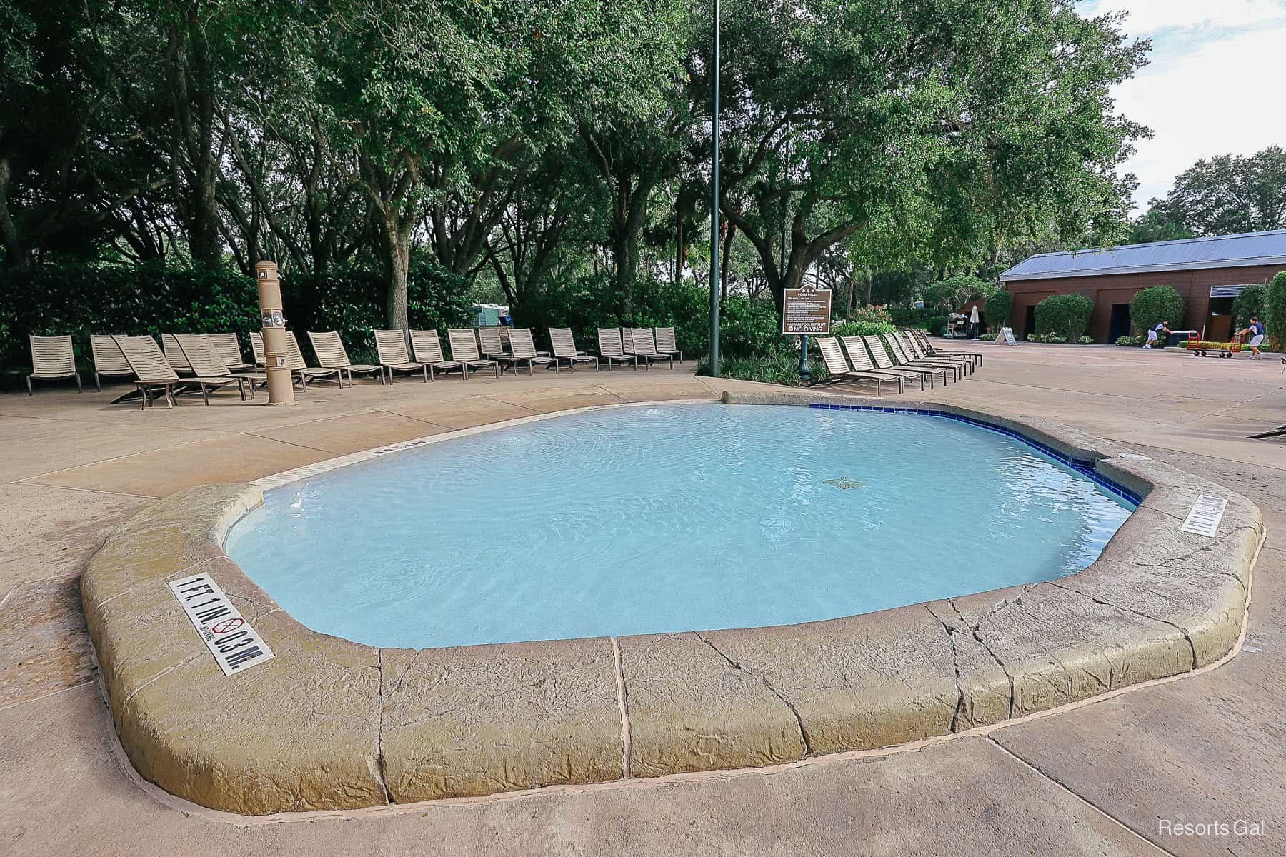 a kiddie pool by the Grotto pool at Disney's Swan and Dolphin