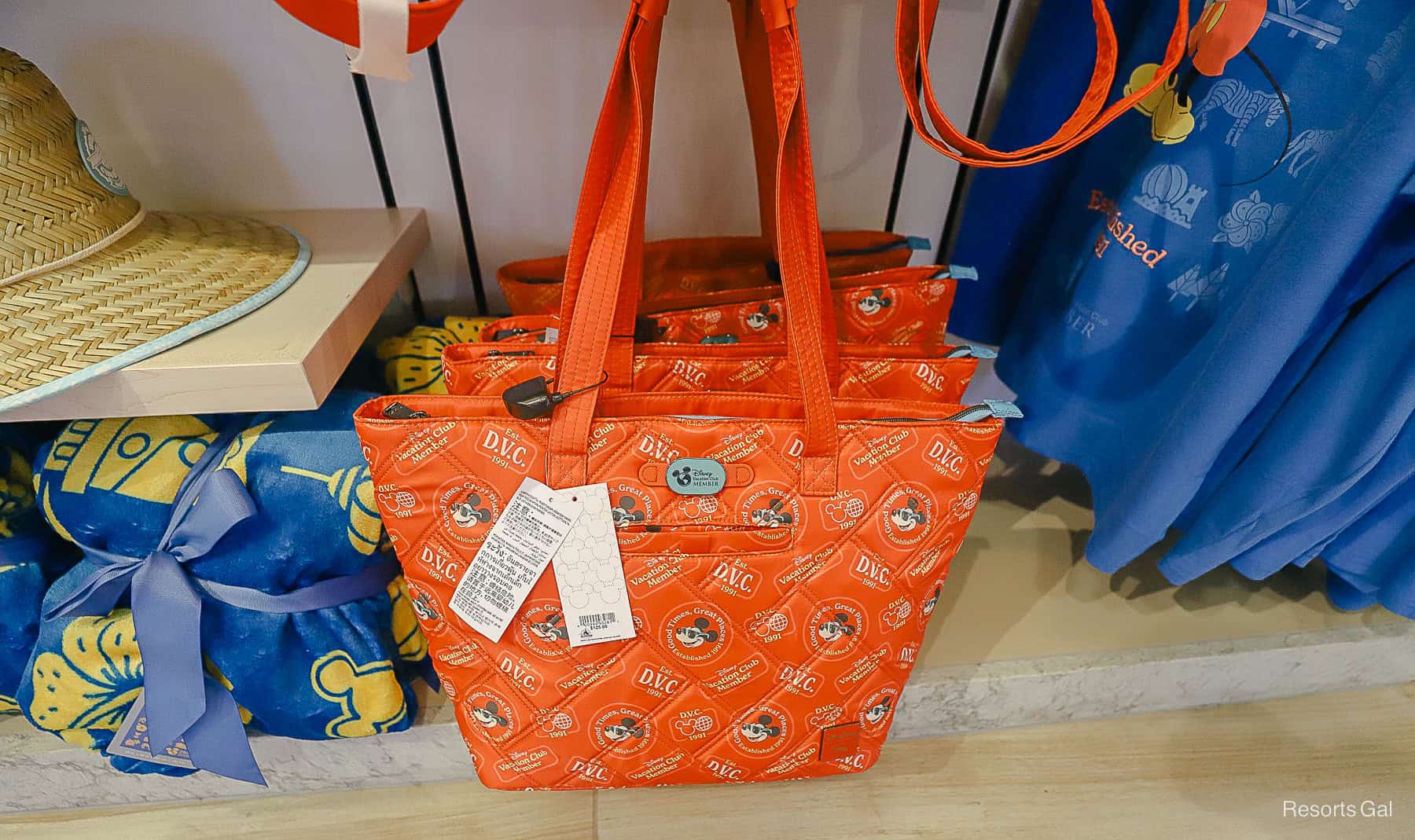 a lug Tote is part of the DVC collection in orange
