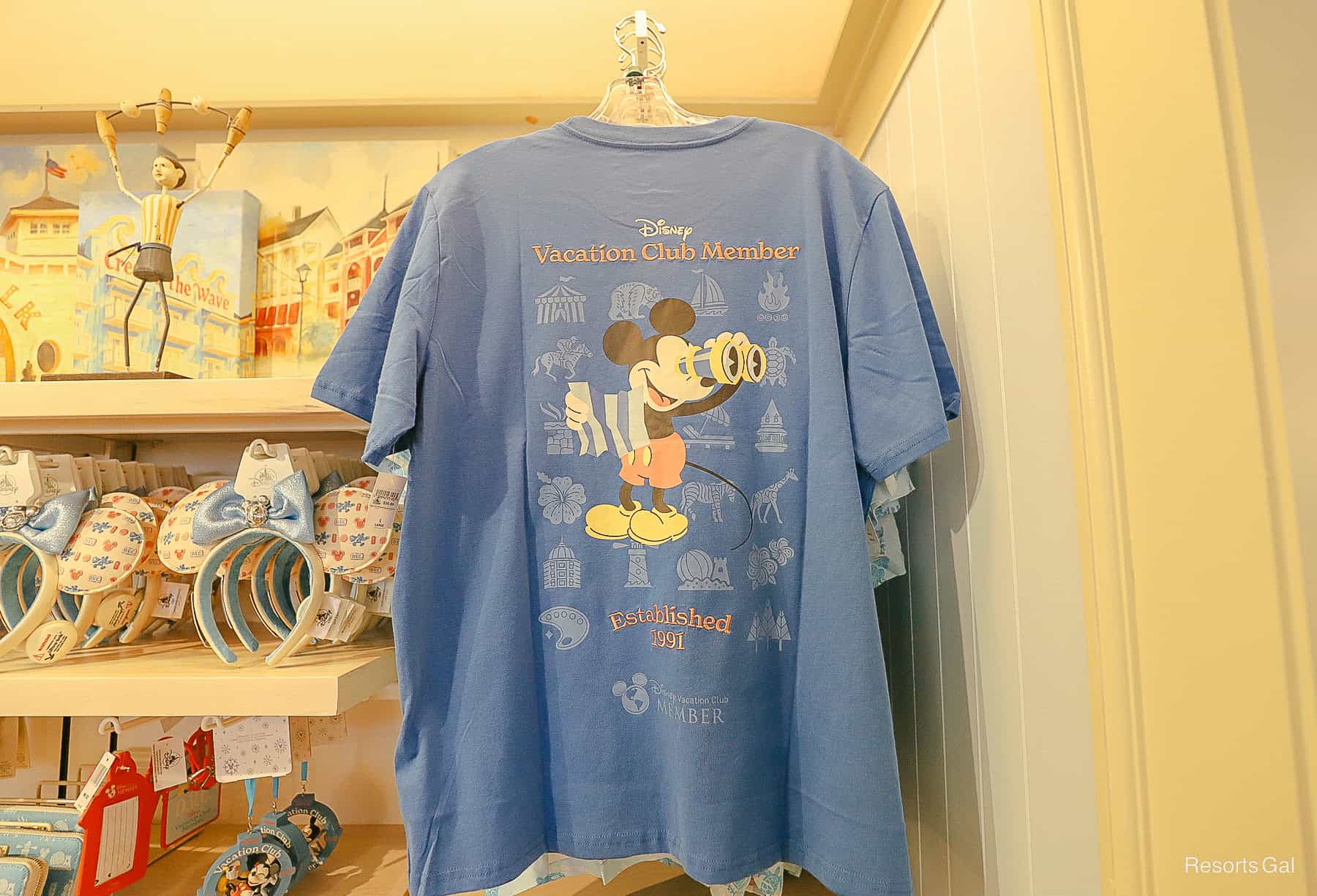 Mickey in large print with Established 1991 printed on the shirt
