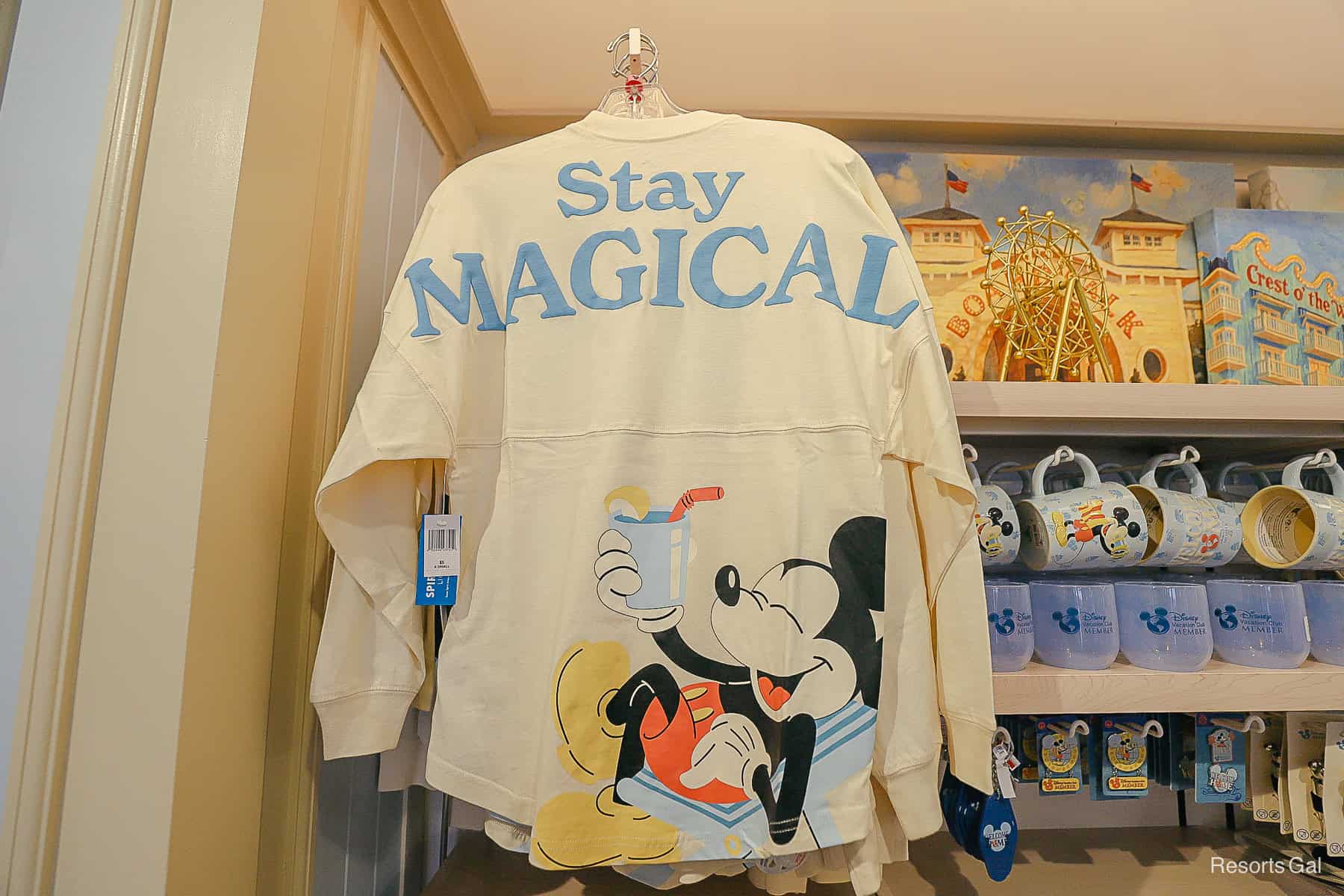 Stay Magical printed on the back side of the DVC member spirit jersey