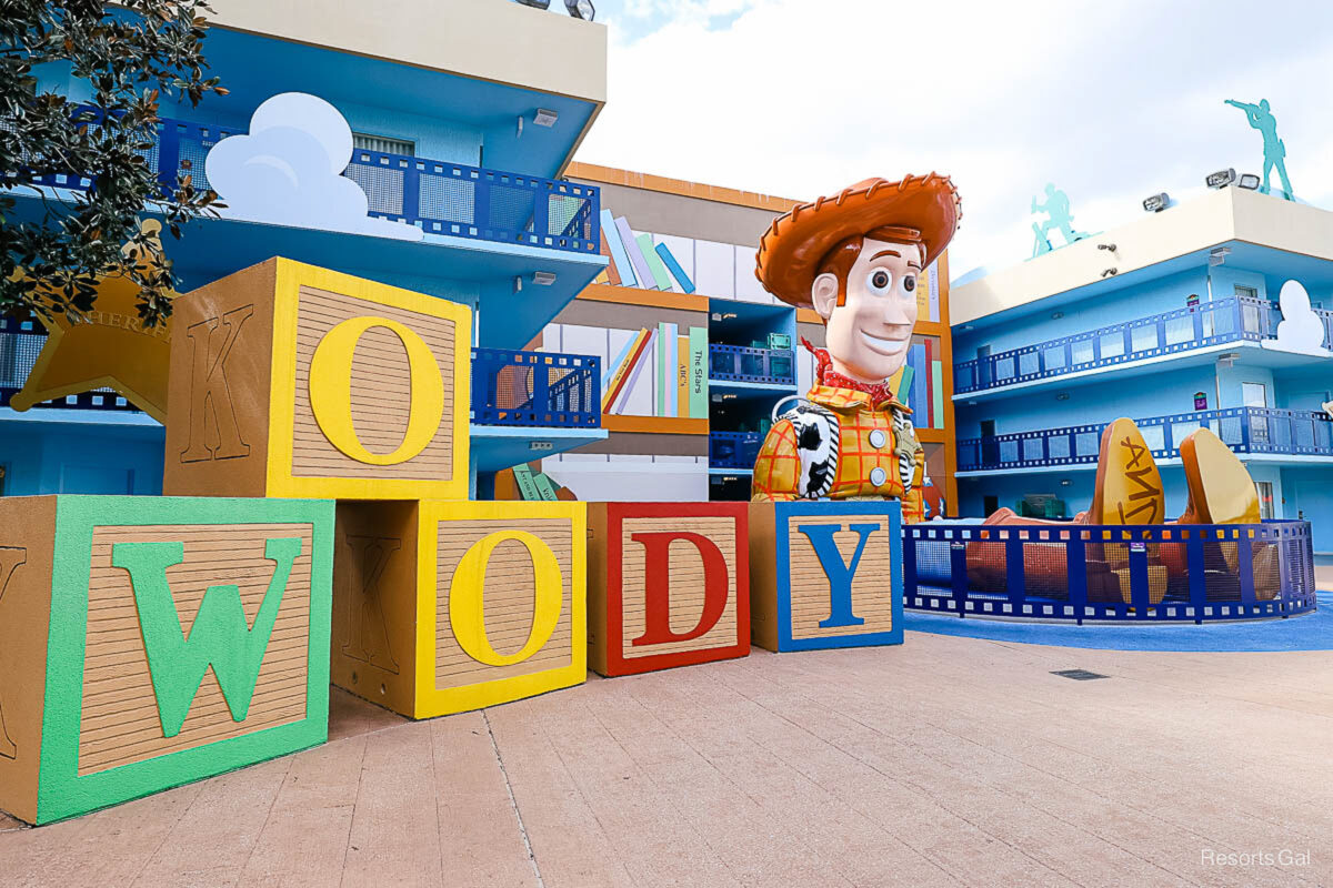 an area of the Toy Story section at a Disney Value Resort