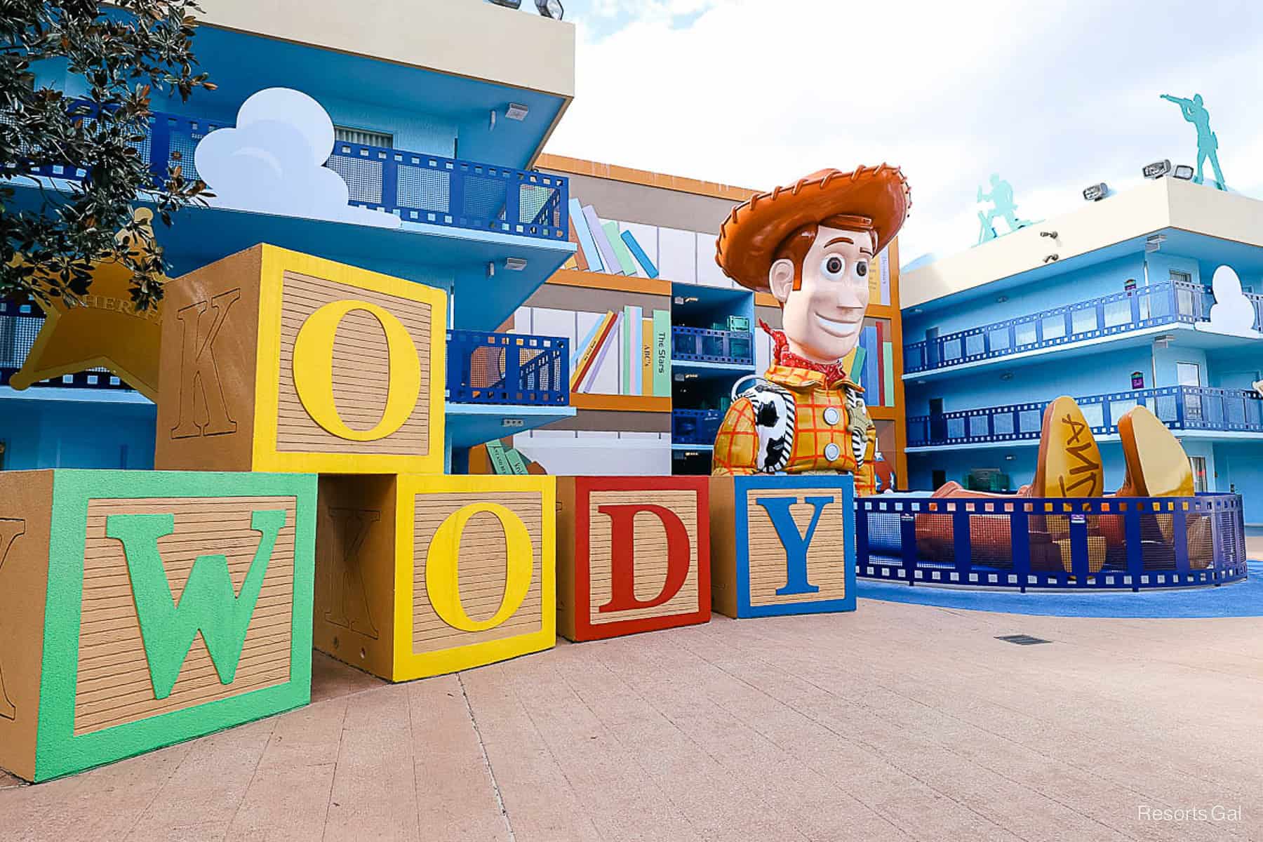 an area of the Toy Story section at a Disney Value Resort