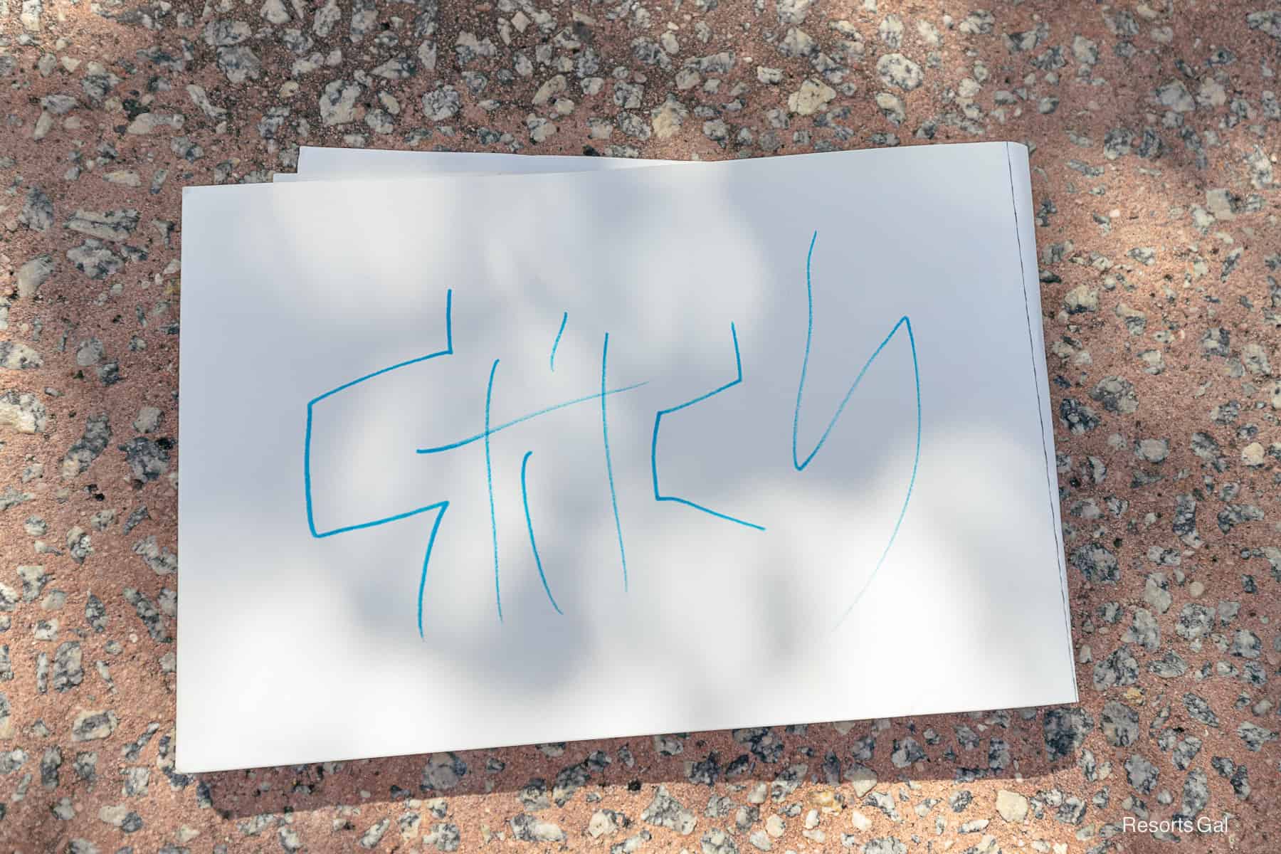 Stitch's character autograph