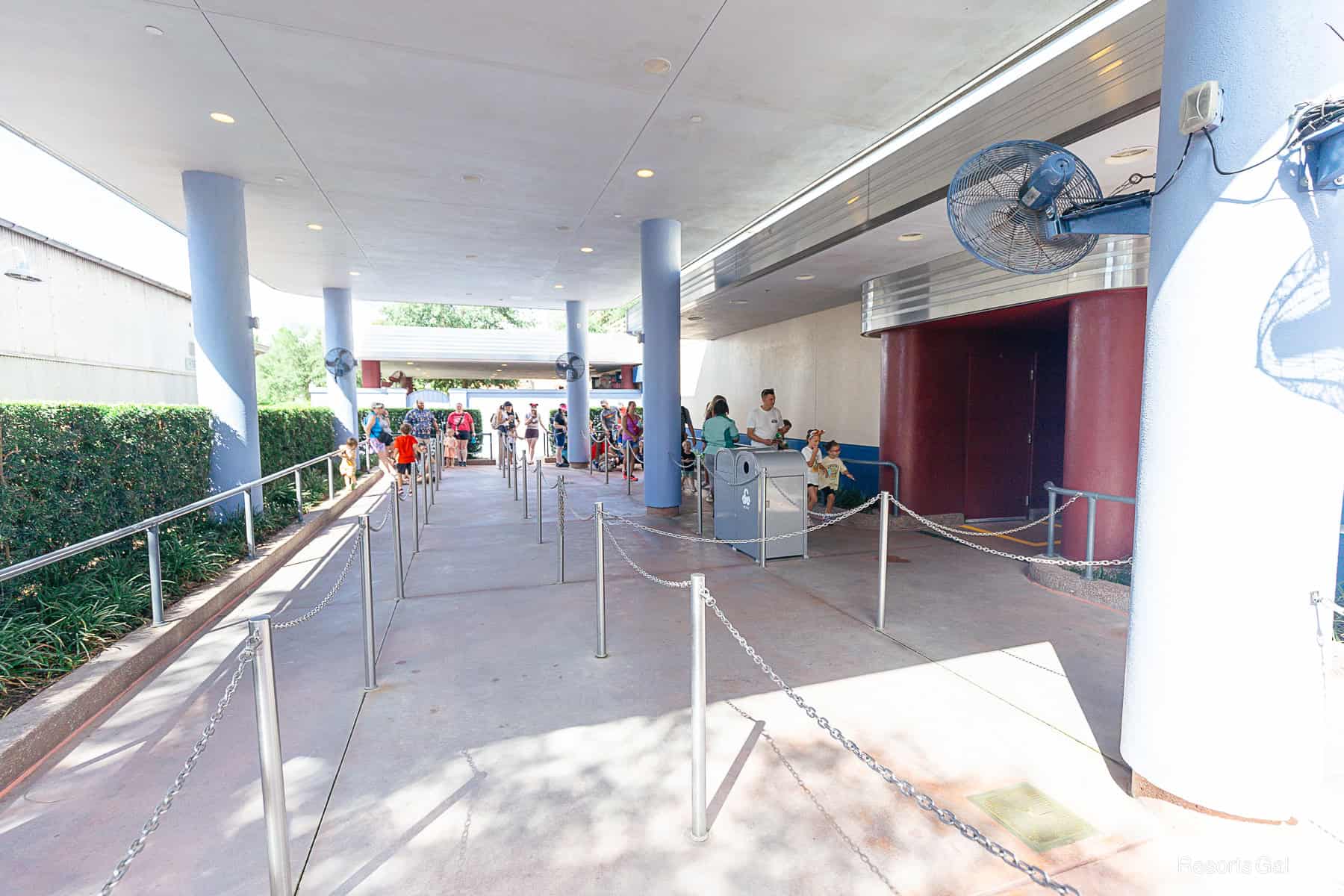 guests waiting in a queue outside the meet-and-greet