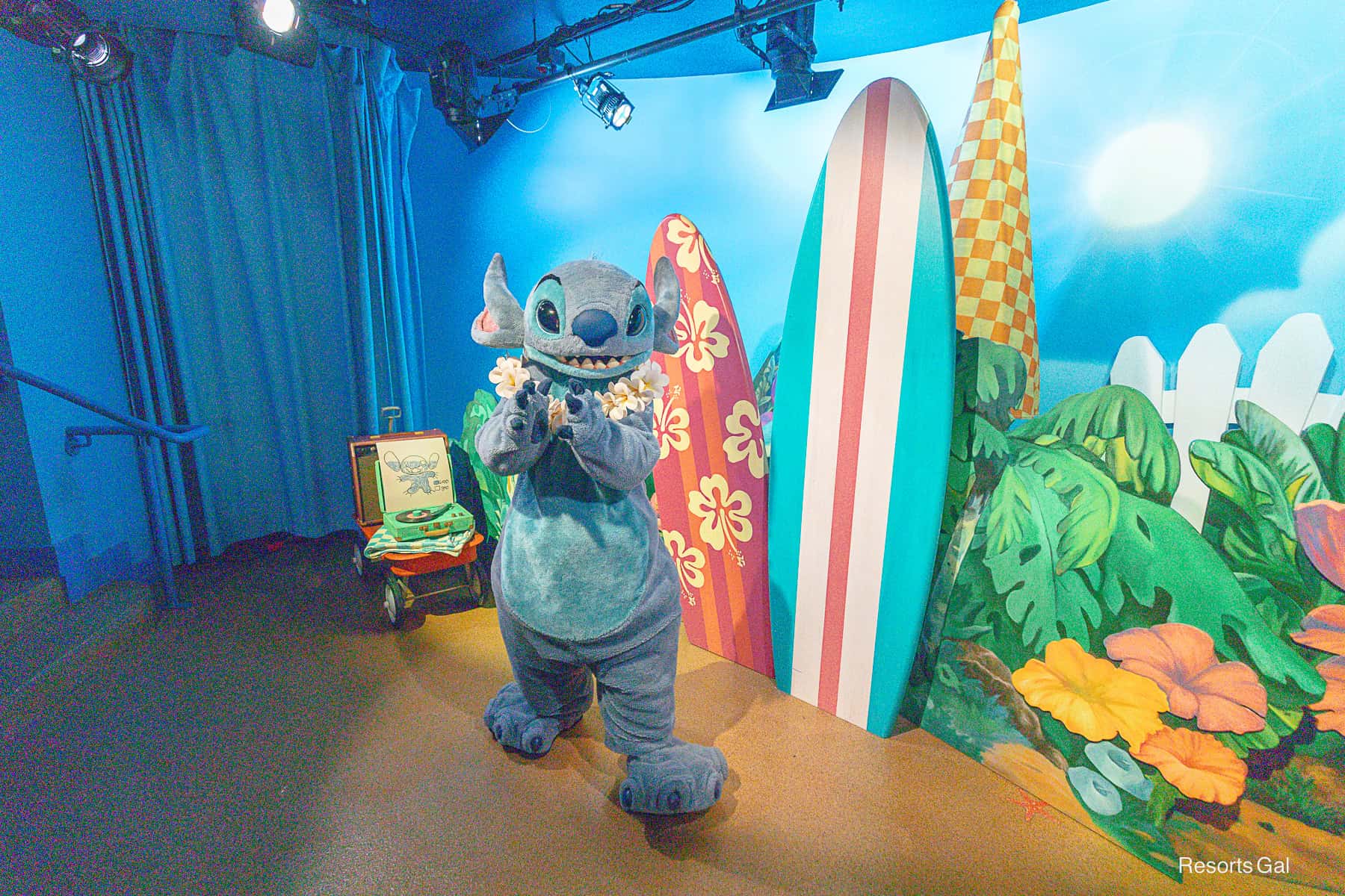 Stitch greets us as we enter
