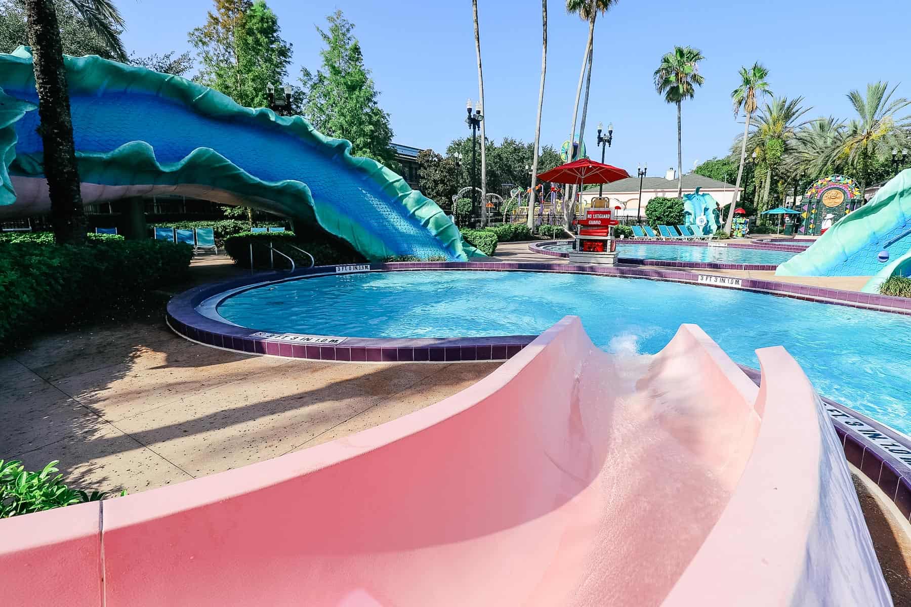 Water Slide exit at Port Orleans French Quarter 