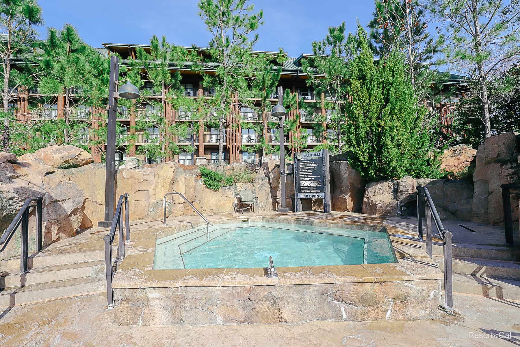 the hot tub or whirlpool spa at the Boulder Ridge Cove Pool 