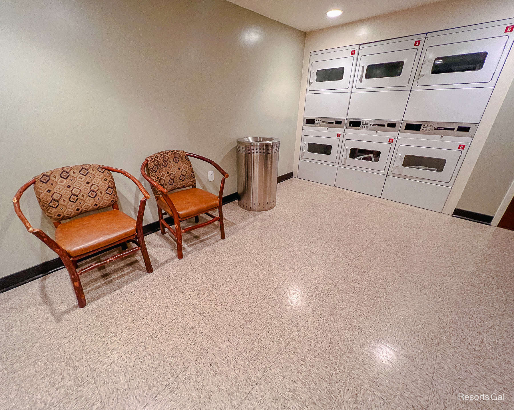 the laundry room for Copper Creek Villas inside the Wilderness Lodge