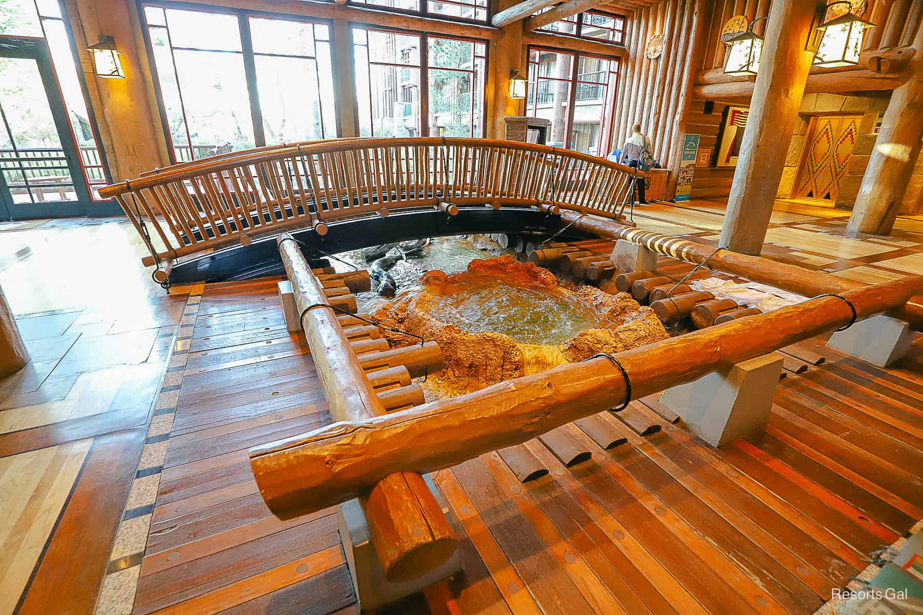 the start of the Copper Creek that begins in the lobby of Disney's Wilderness Lodge 