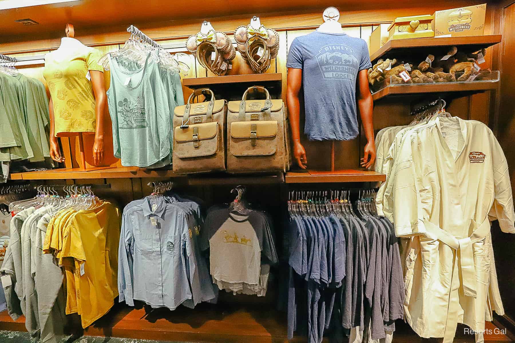 resort-branded merchandise at the Wilderness Lodge gift shop