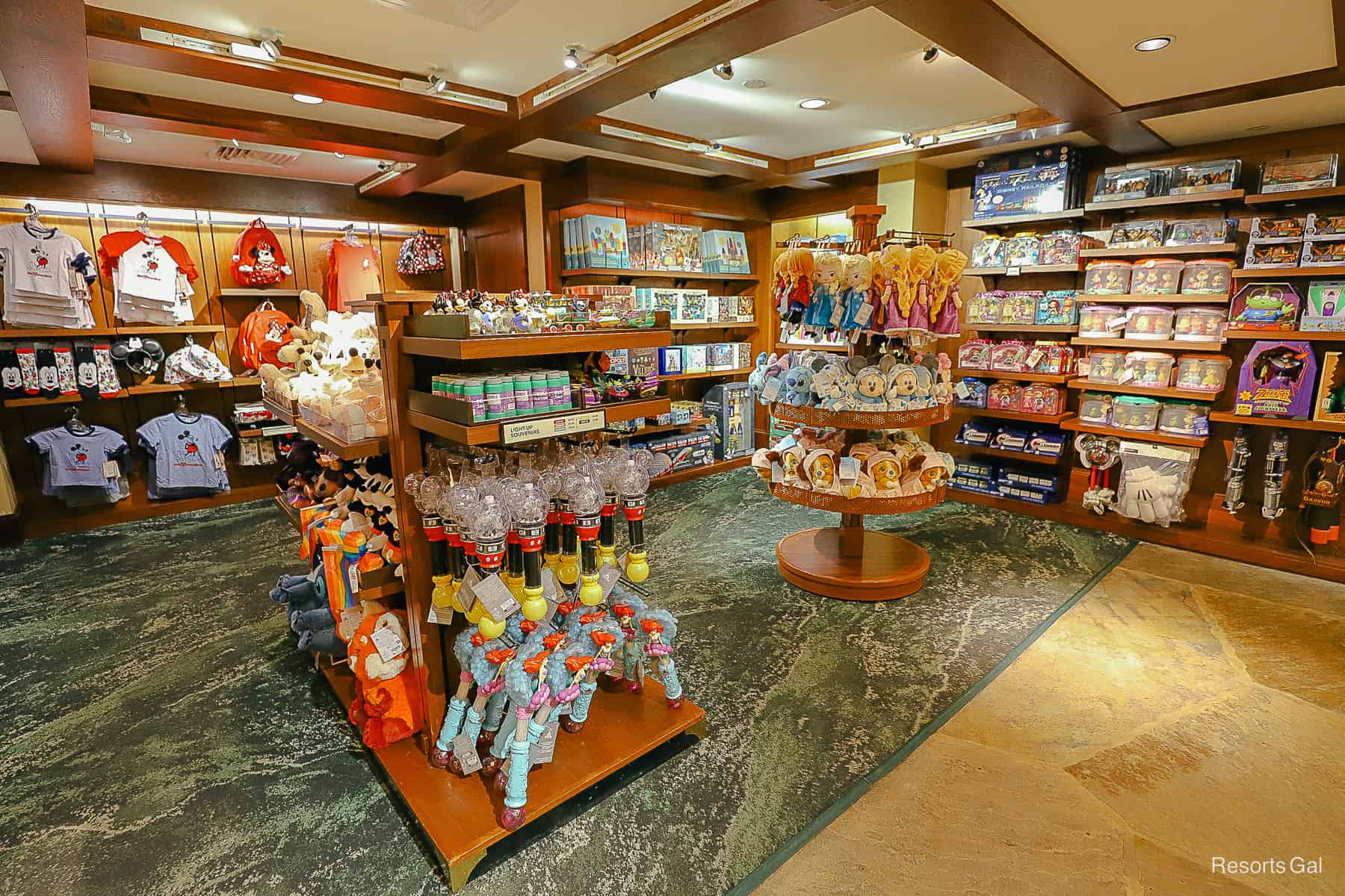 the toy section of the Wilderness Lodge's gift shop 
