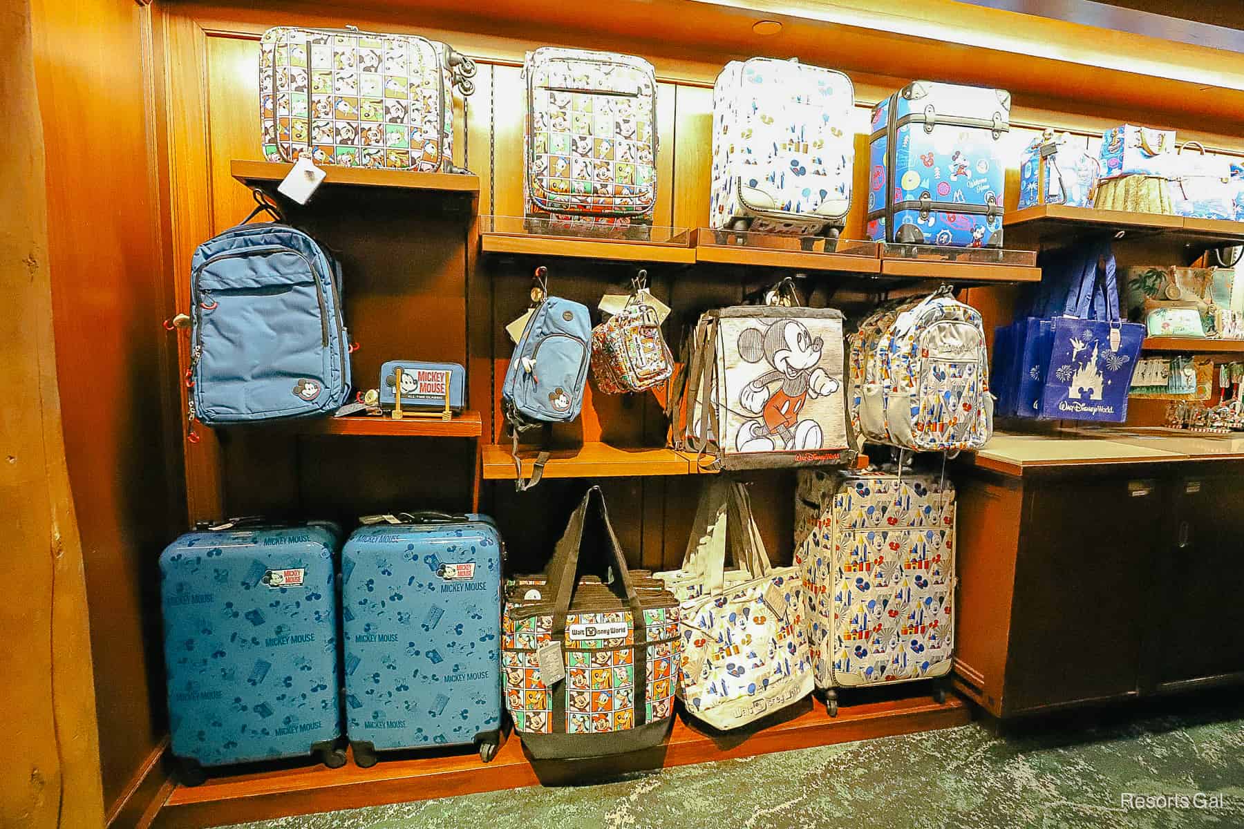 a display of luggage 