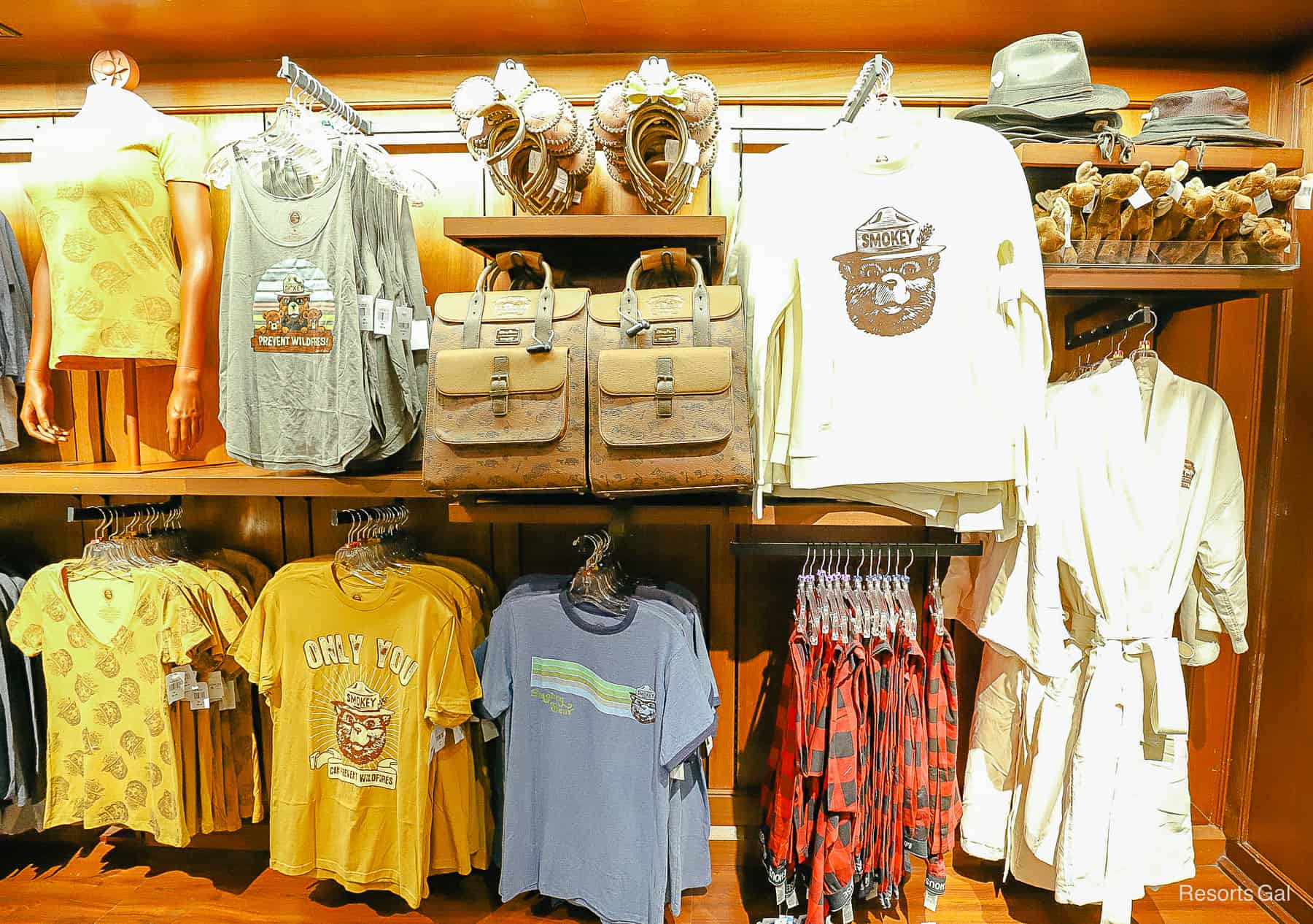 a display of Smokey the Bear merchandise 