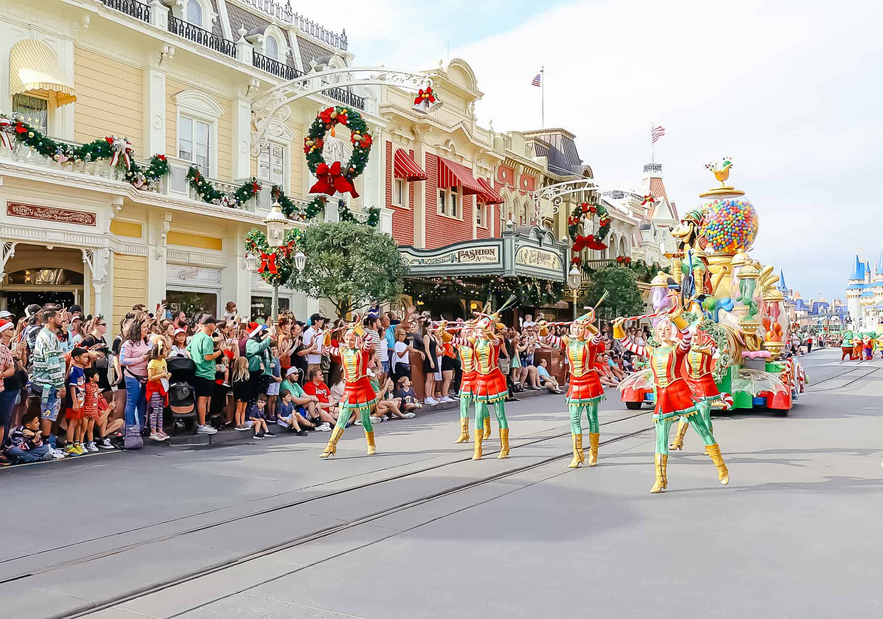 Dancers with candy cane accessories