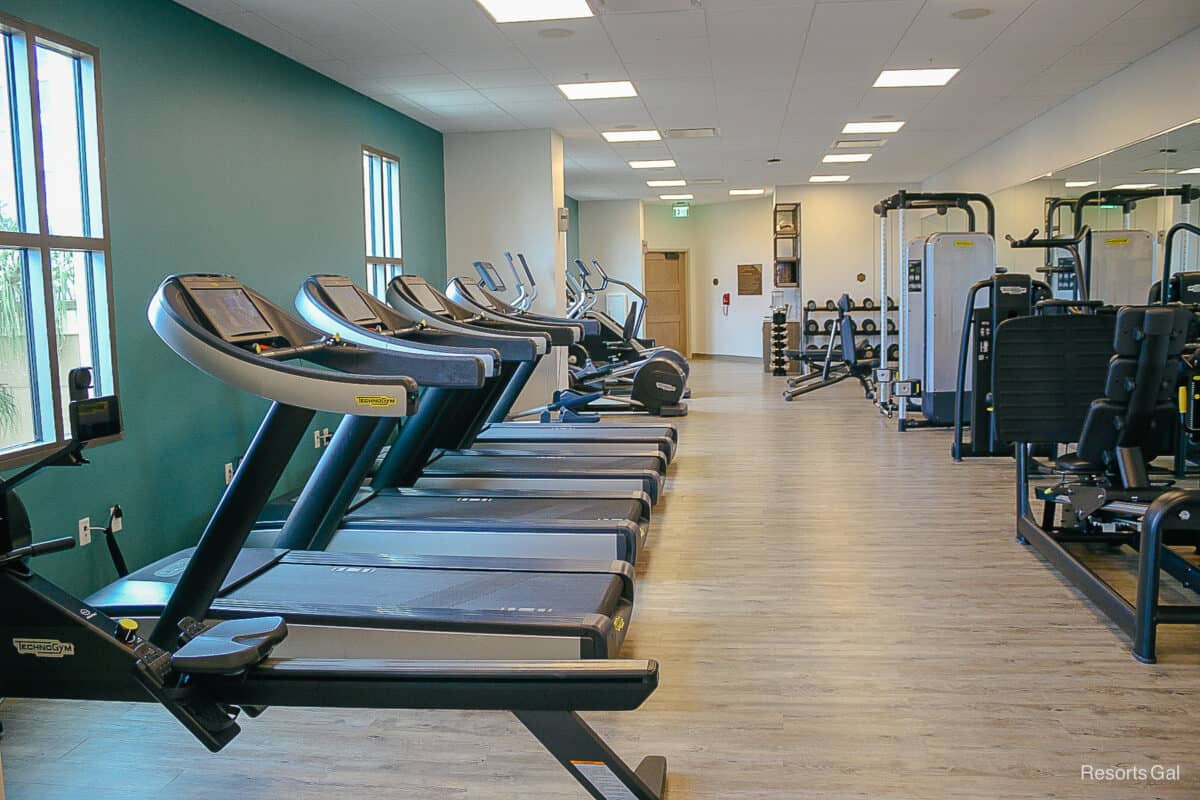 hotel gym at Gran Destino Tower layout 