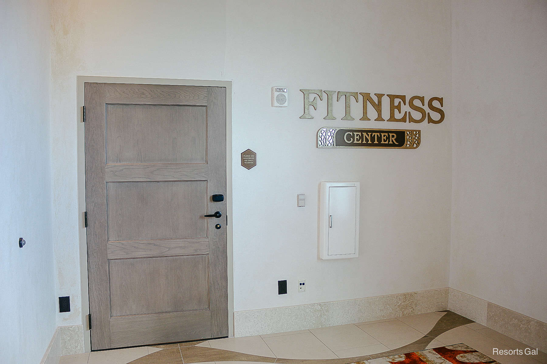 the entrance to the Fitness Center at Gran Destino Tower 