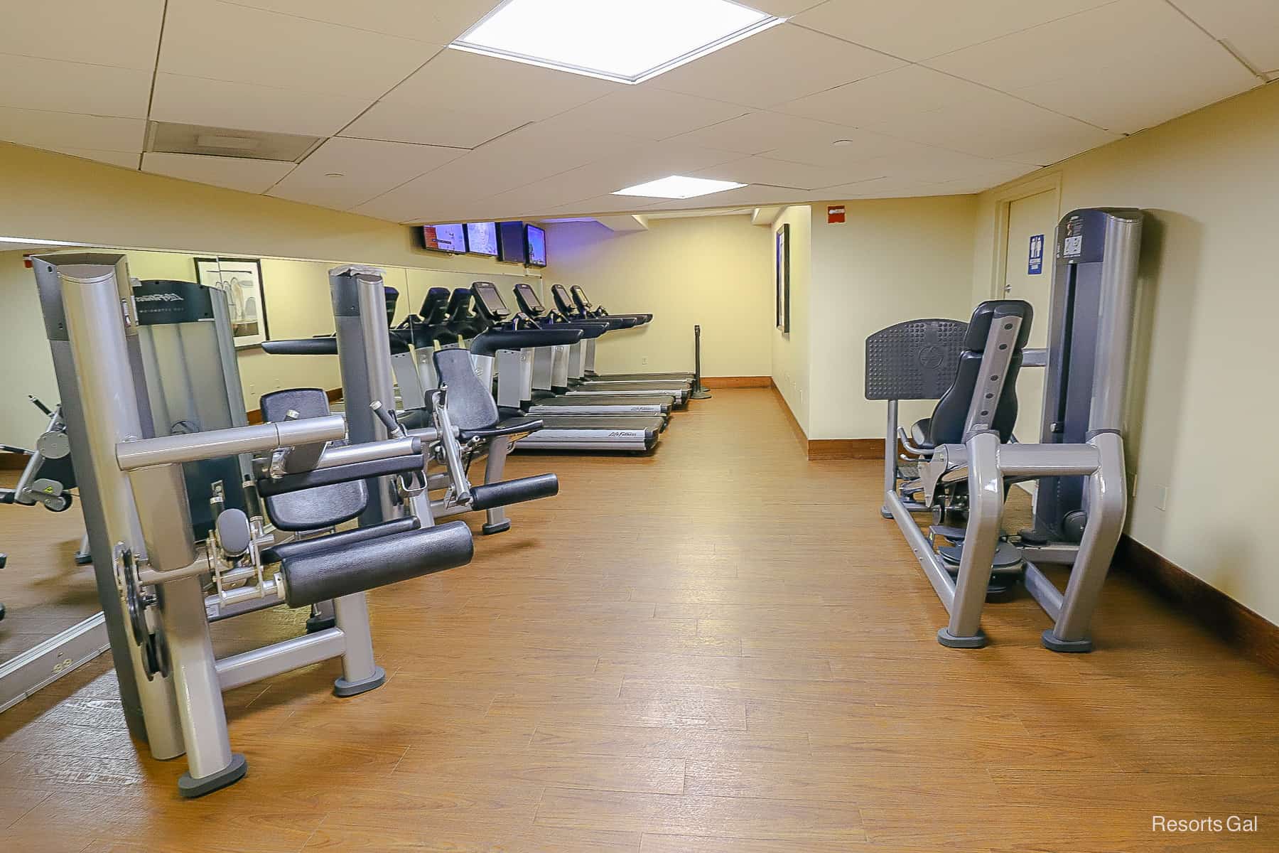 the interior of the fitness center at Disney's Contemporary 