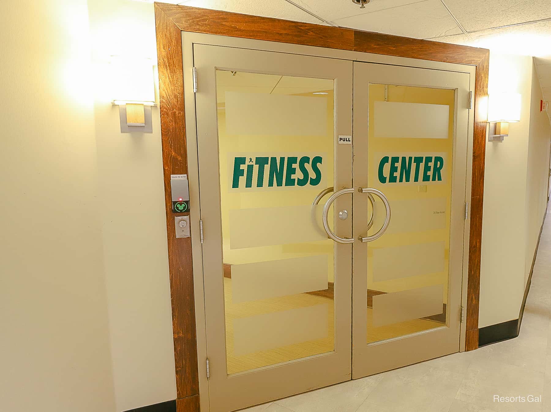 entrance to a fitness center at Walt Disney World 