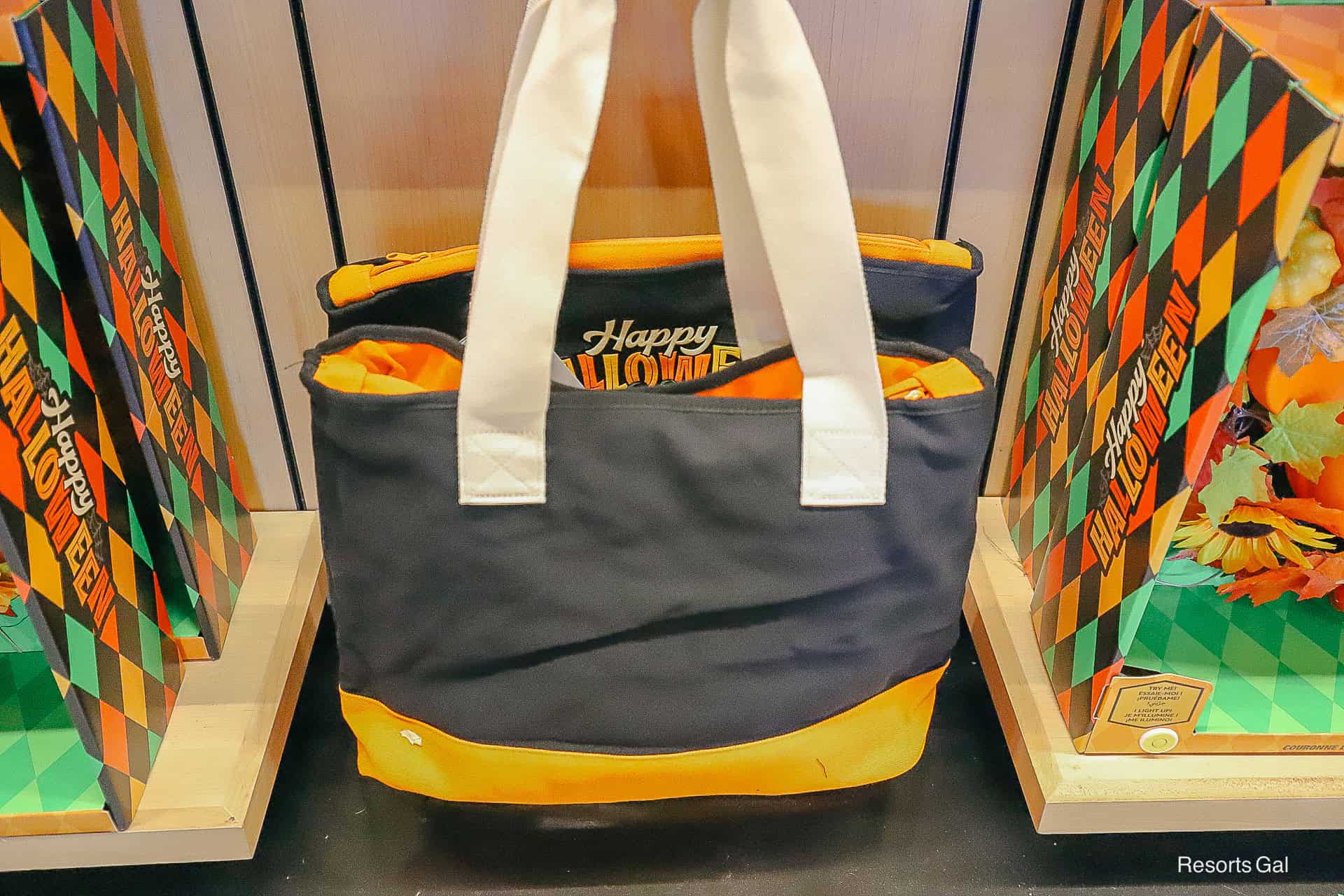 back of the purchase more Halloween tote at Disney World in 2026