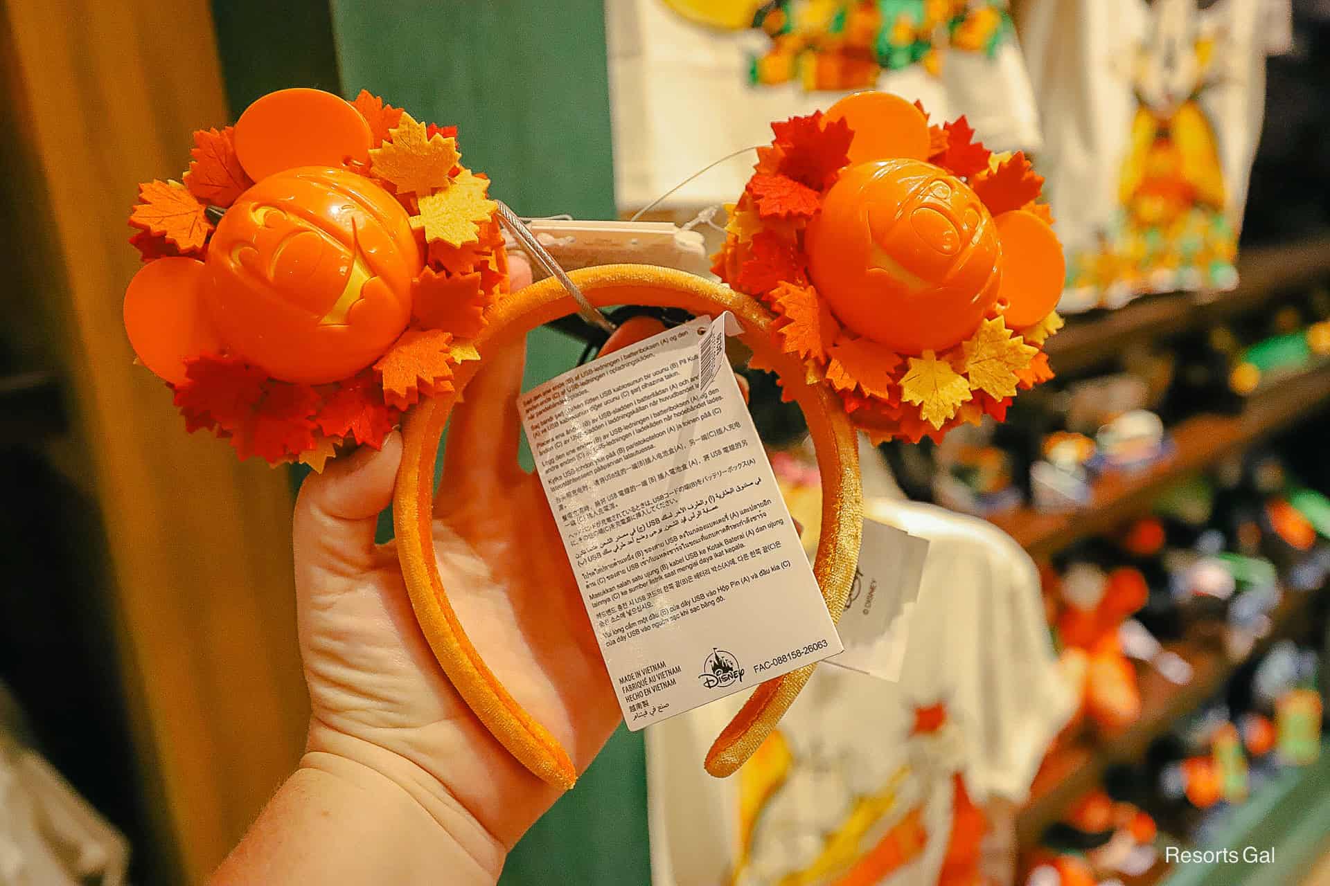 Mickey Mouse Jack o Lantern Wreath Ear Headband