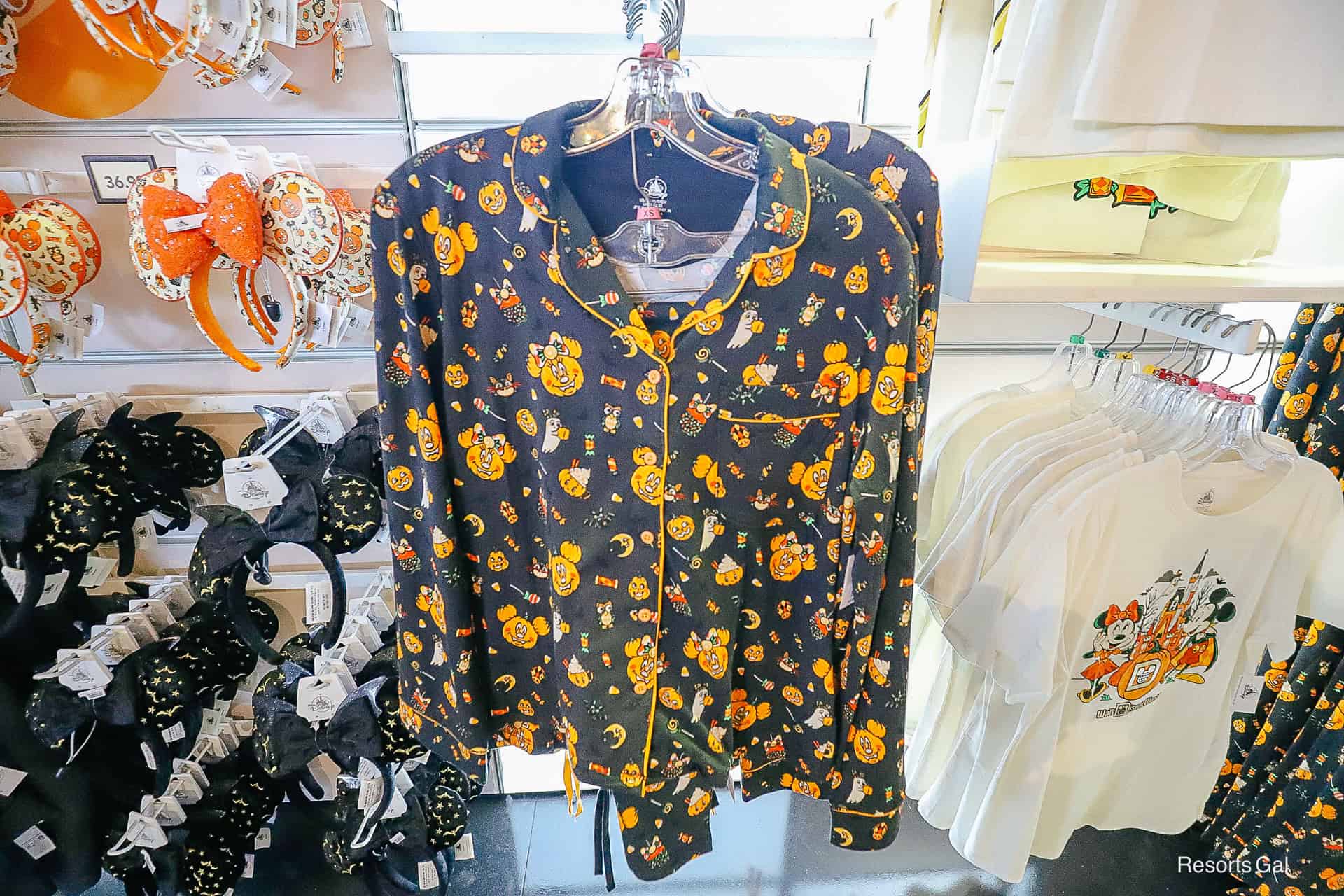 Disney World Halloween Merch 2026: Mickey and Minnie Mouse pajama set