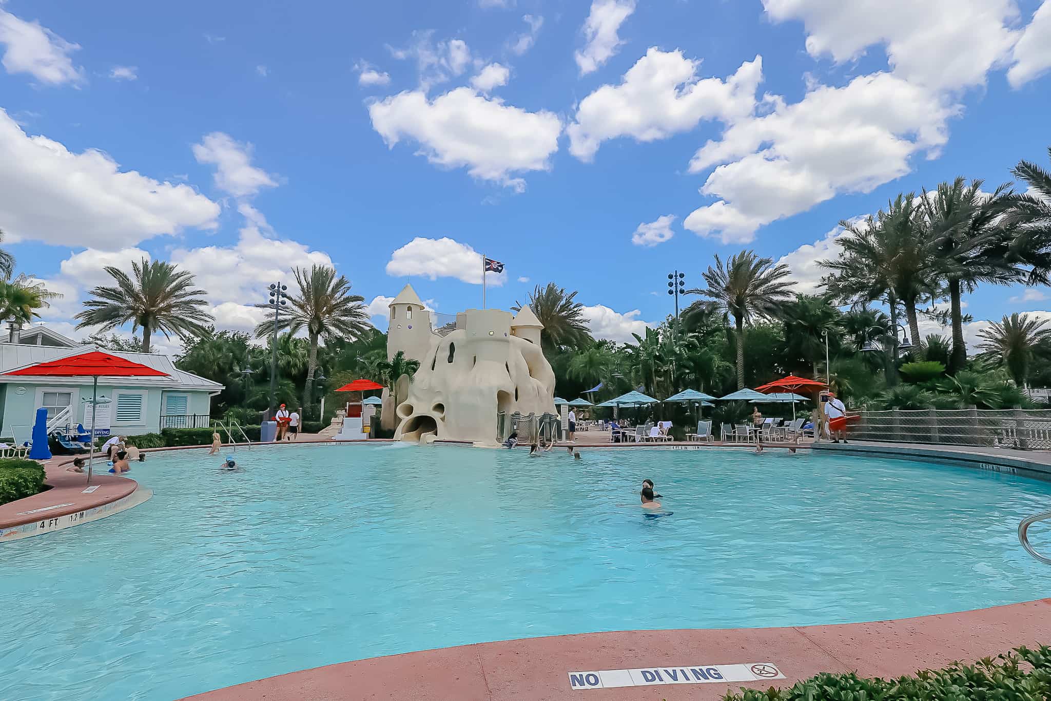 guests enjoying a pool at Disney World 