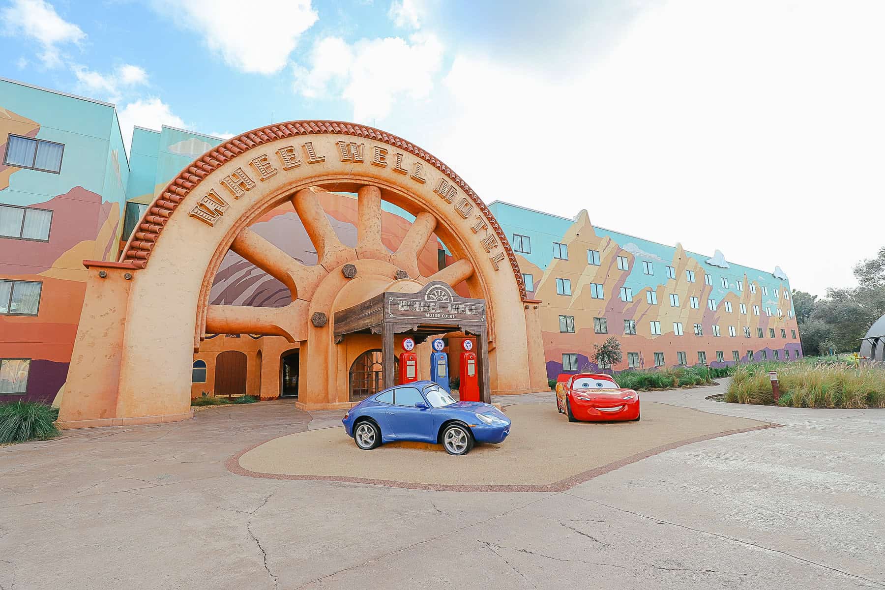 the Cars hotel area of Art of Animation 