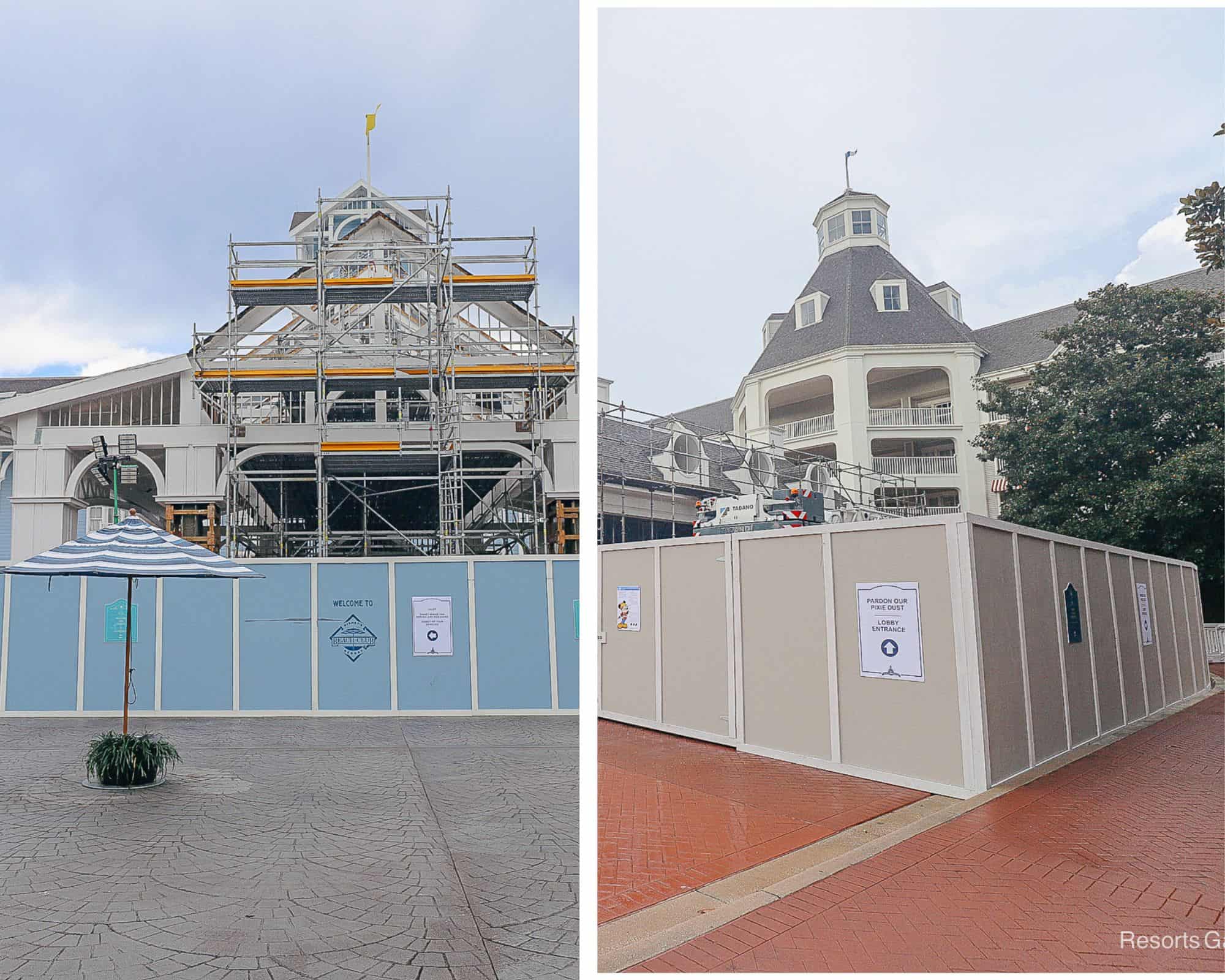 Disney’s Beach and Yacht Club Entrance Construction Update (Mid-August 2025)