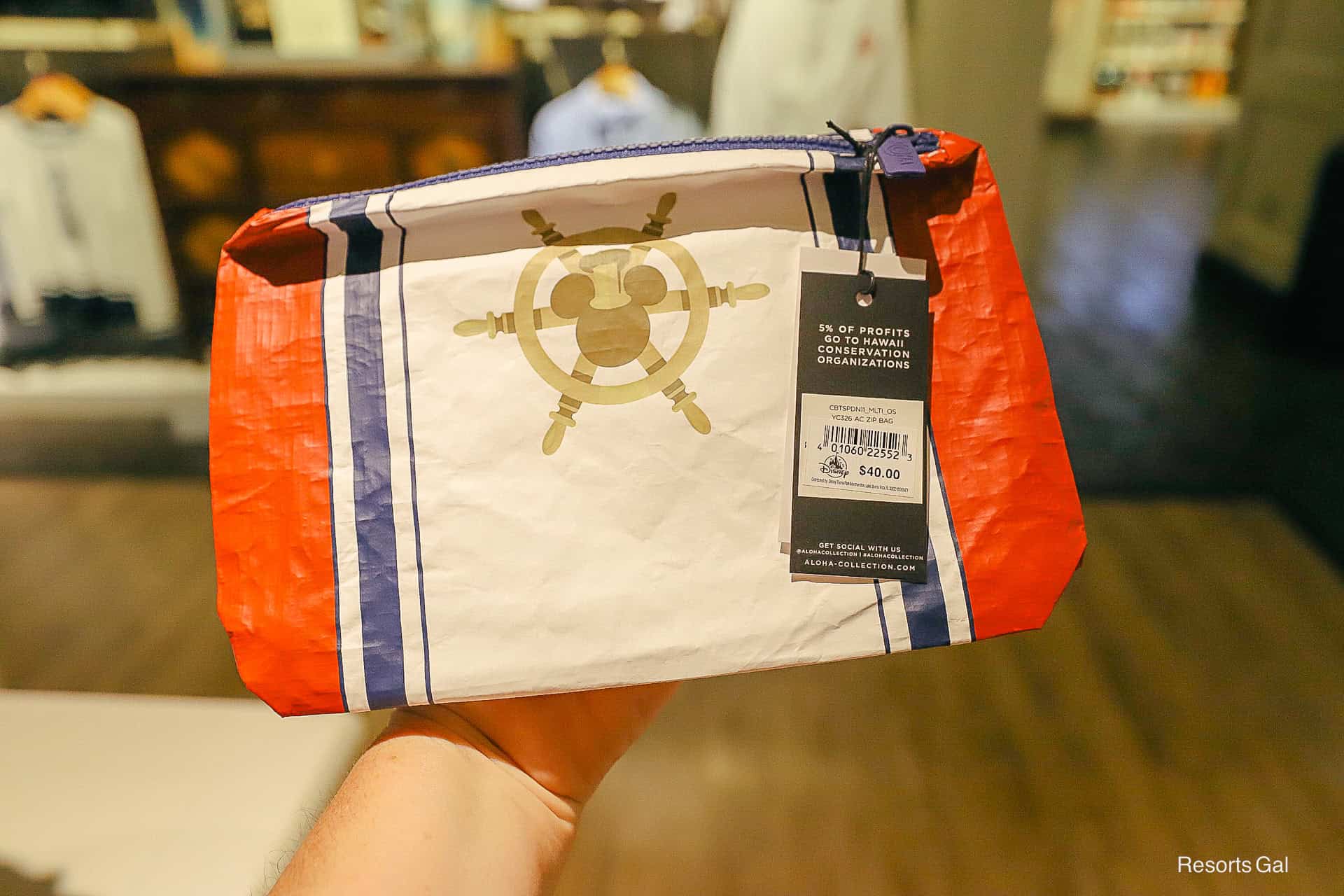 Aloha Yacht Club cosmetic bag front
