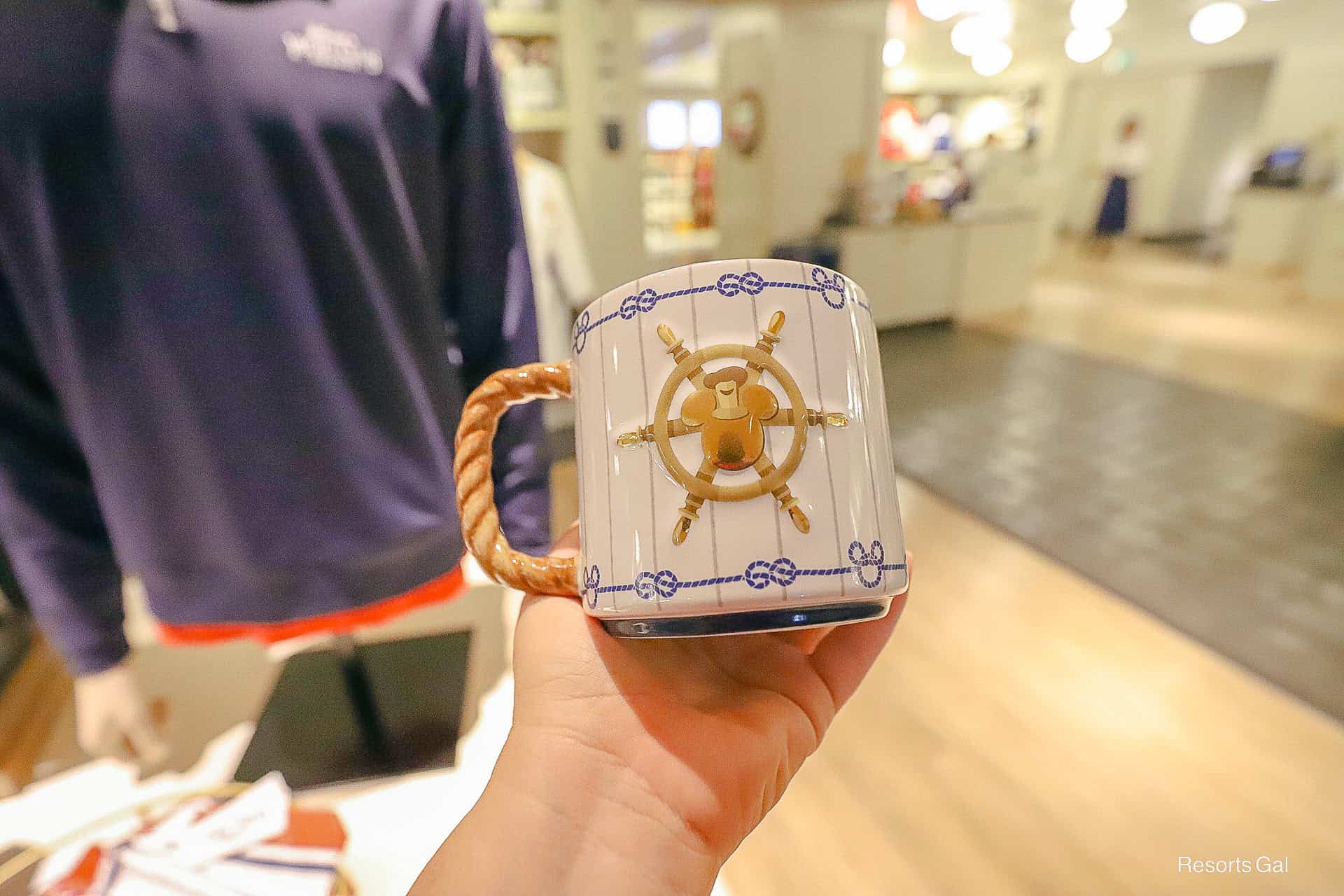coffee mug for Disney's Yacht Club back with star compass