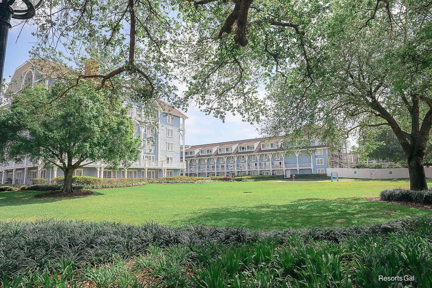 an angle showing the start of the construction work