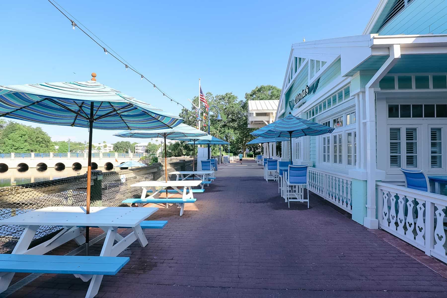 outside the counter service at Disney's Old Key West 